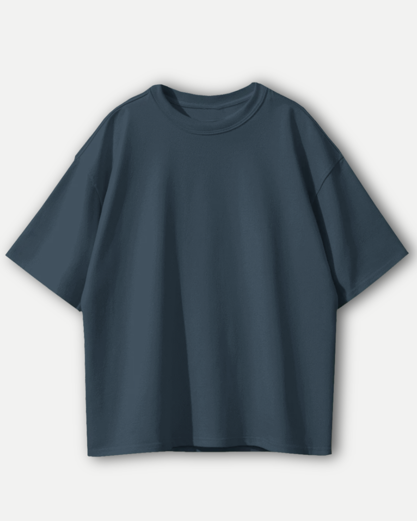 Petrol Blue Basic Oversized T-shirt