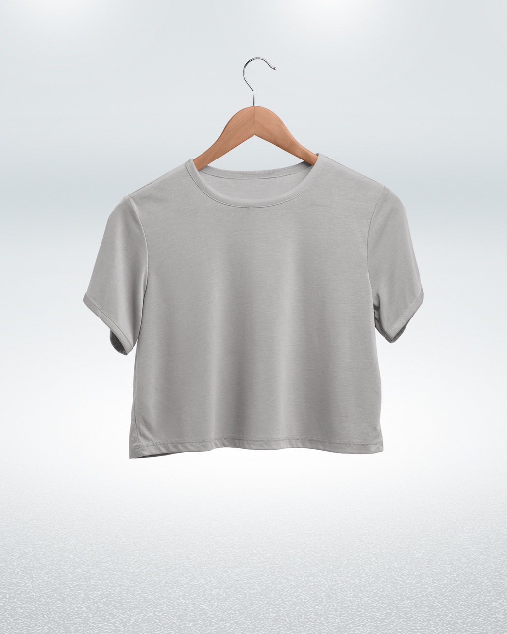 Grey Melange Crop Top