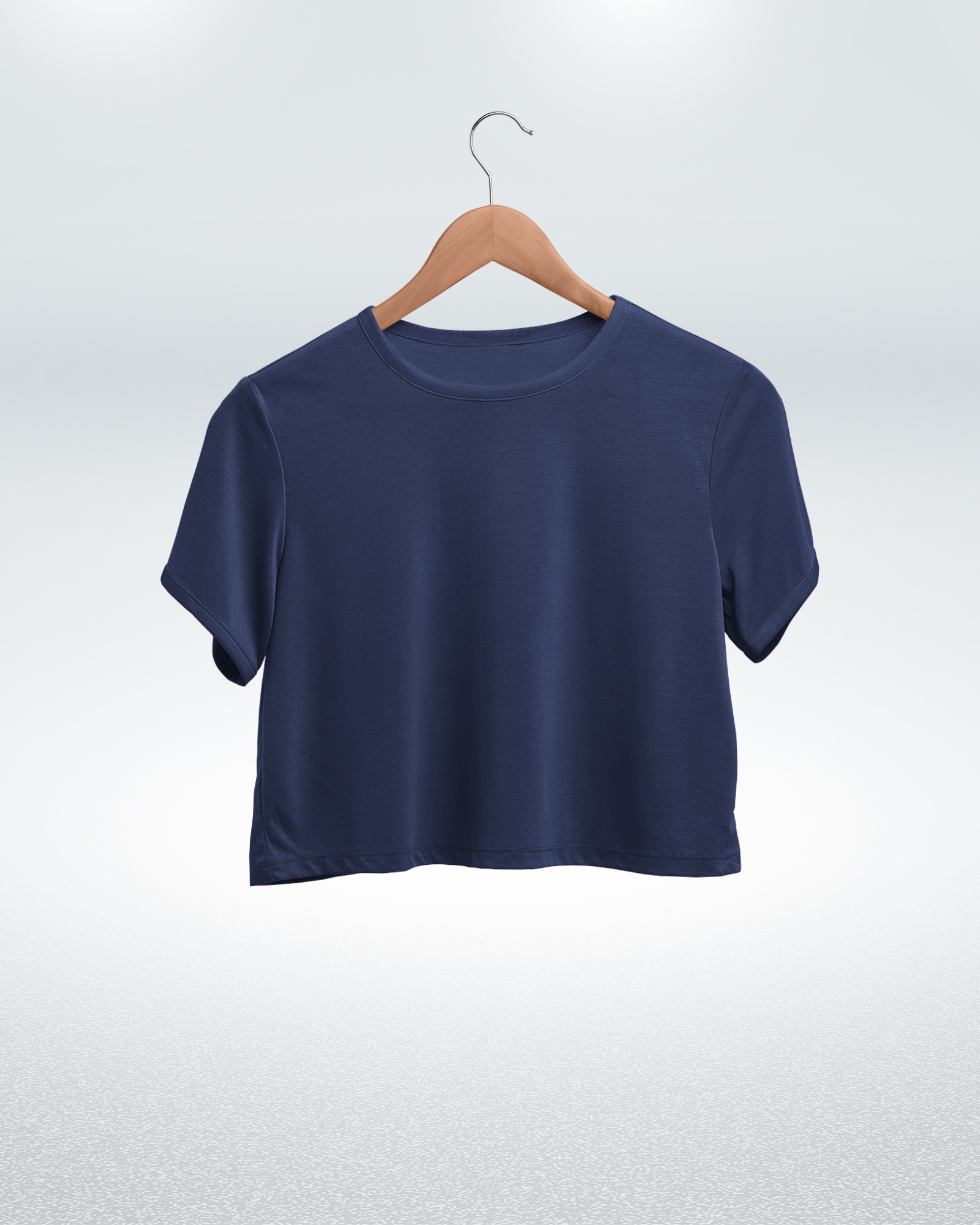 Navy Blue Crop Top