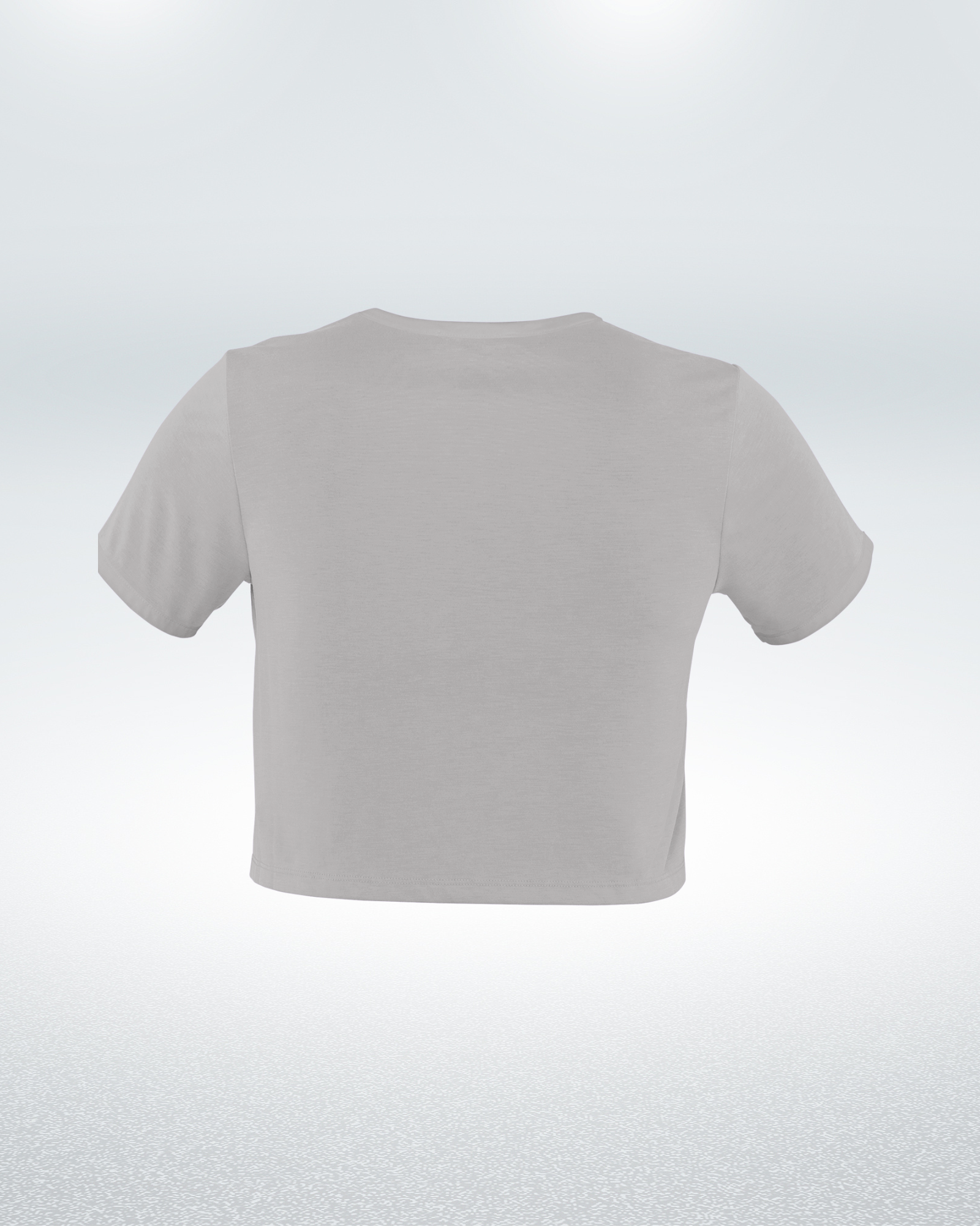 Grey Melange Crop Top