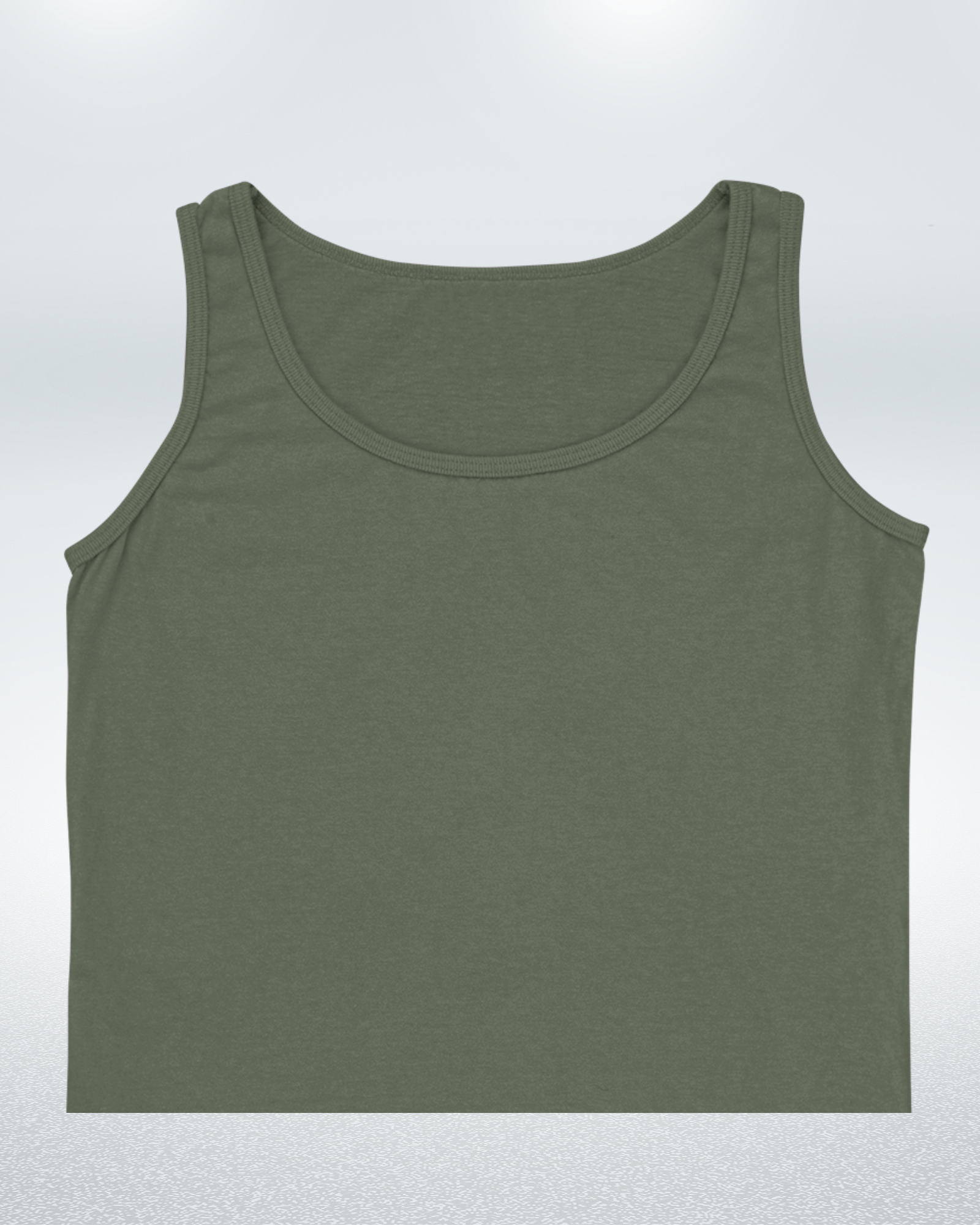 Olive Green Crop Tank Top