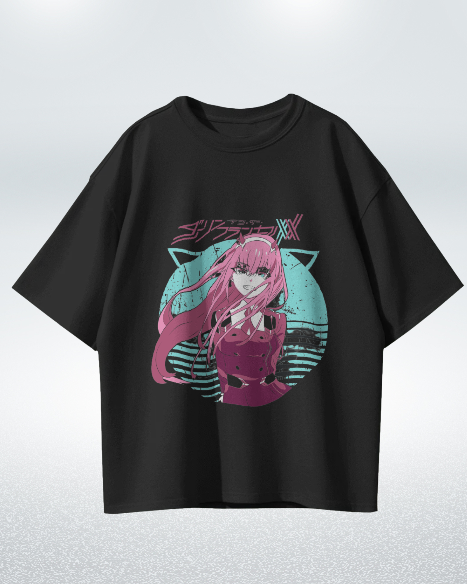 Zero Two Premium Oversized T-shirt - Plush Doll Inspired by DARLING in the FRANXX