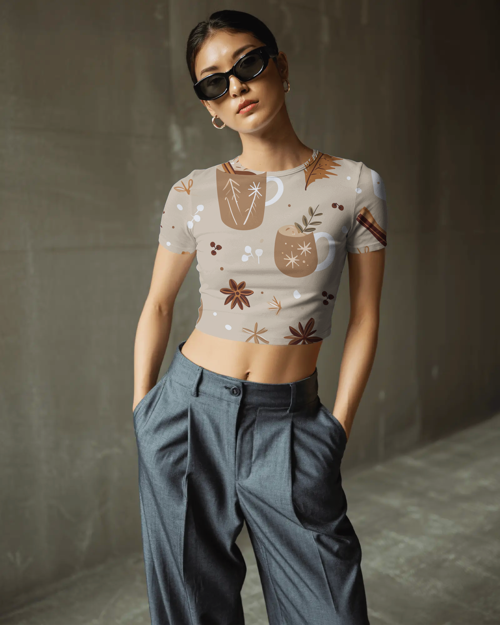 Spice & Sip Crop Top
