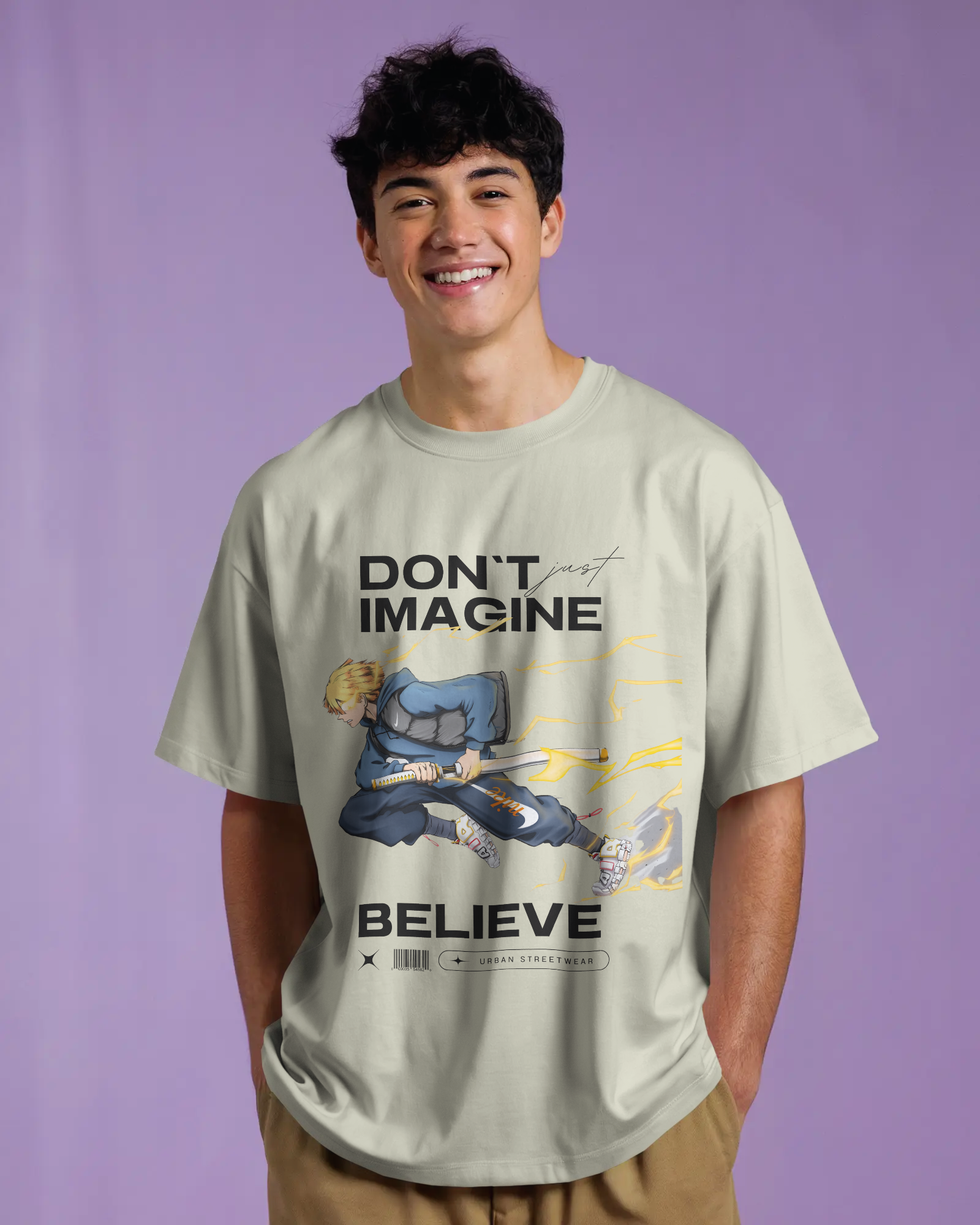 Believe in Thunder Zenitsu Premium Oversized