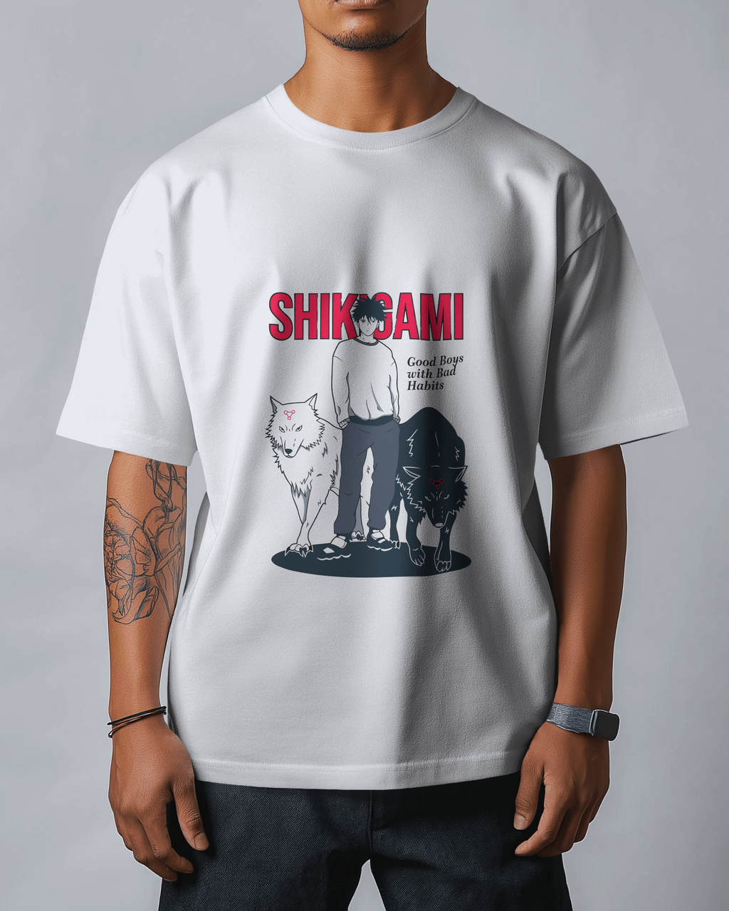 Megumi Fushiguro Oversized T-shirt | Shikigami Summoner | Jujutsu Kaisen | Premium T-shirt
