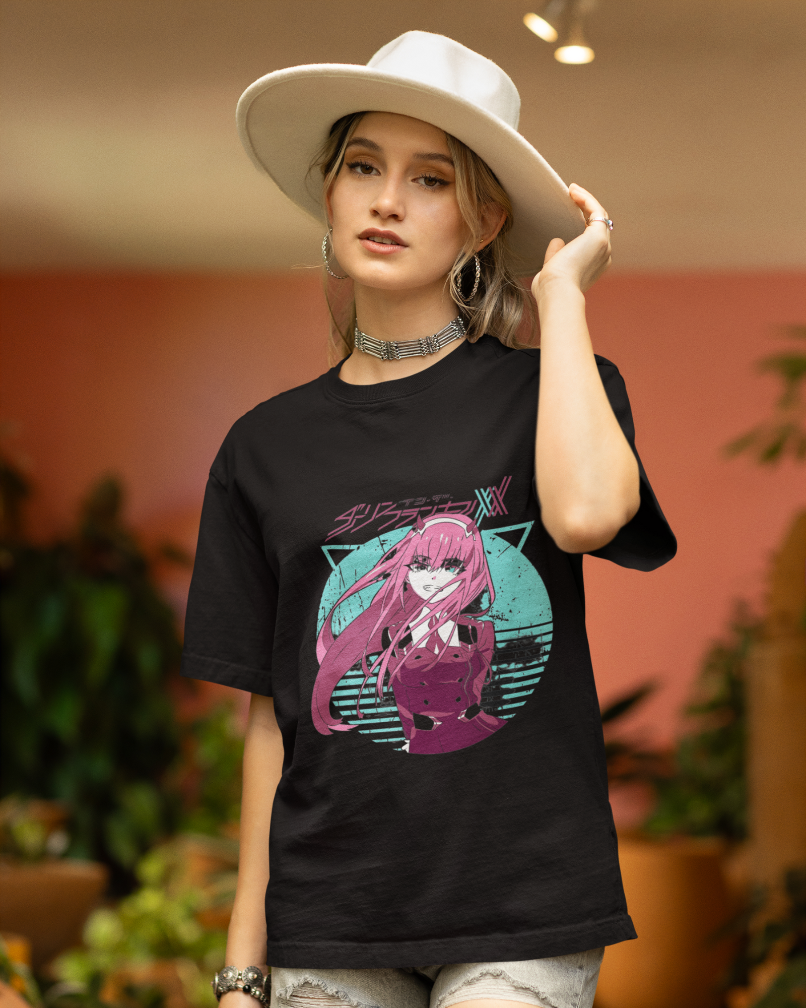 Zero Two Premium Oversized T-shirt - Plush Doll Inspired by DARLING in the FRANXX