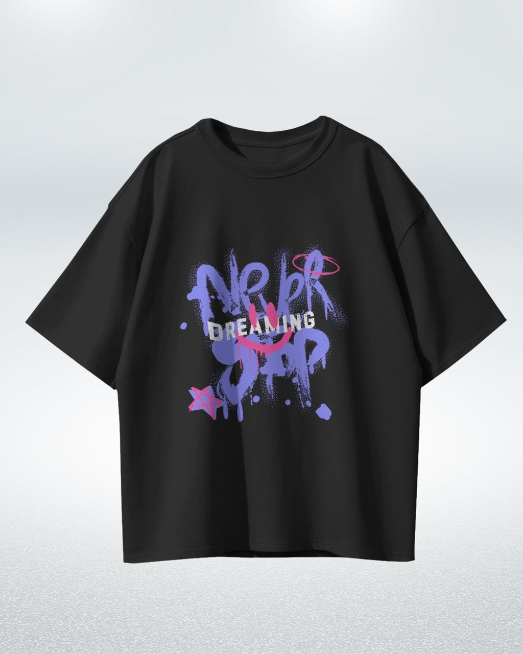 Never Stop Dreaming Cosmic Drip T-shirt - Premium Oversized Edition - Dorcus Wear