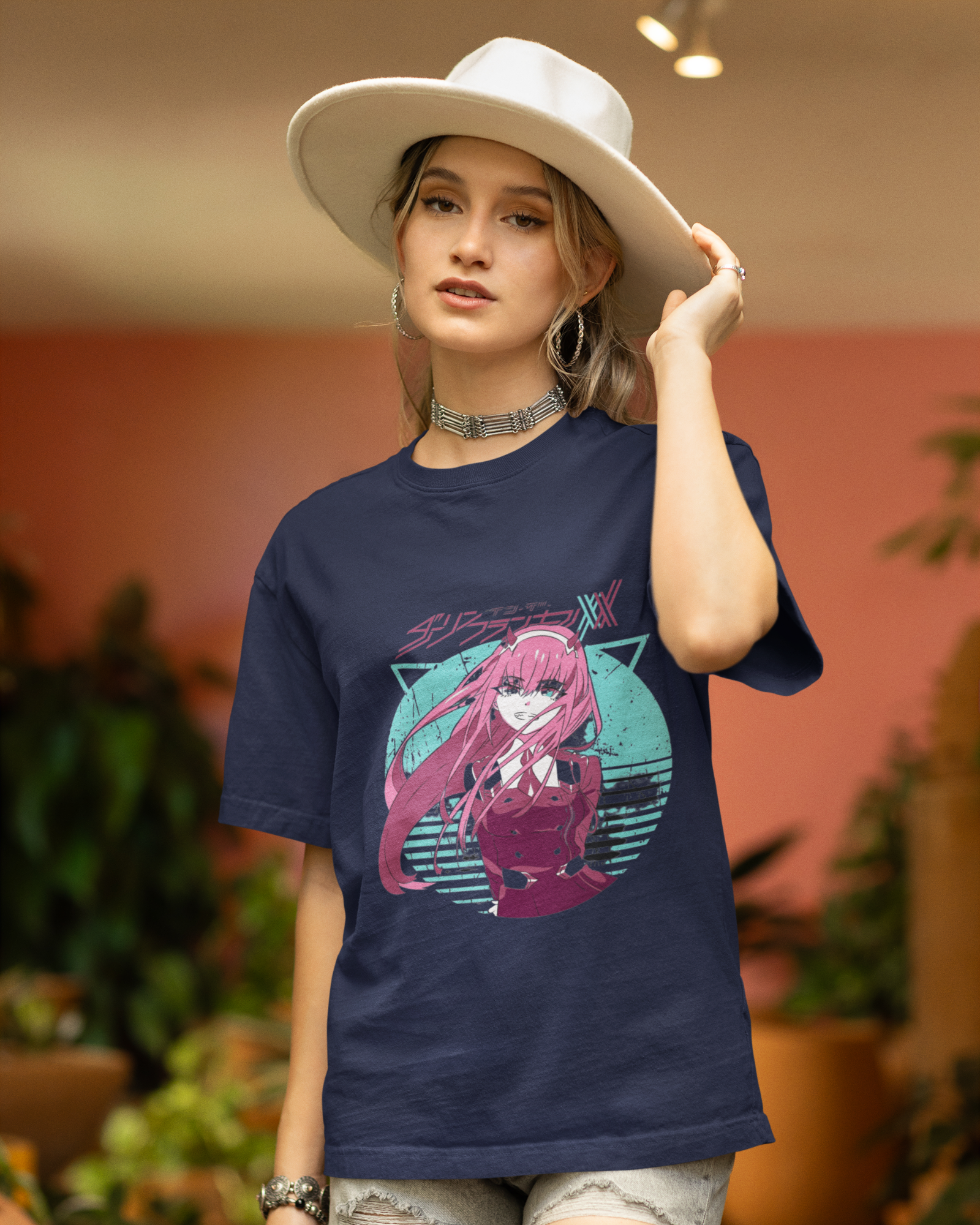 Zero Two Premium Oversized T-shirt - Plush Doll Inspired by DARLING in the FRANXX
