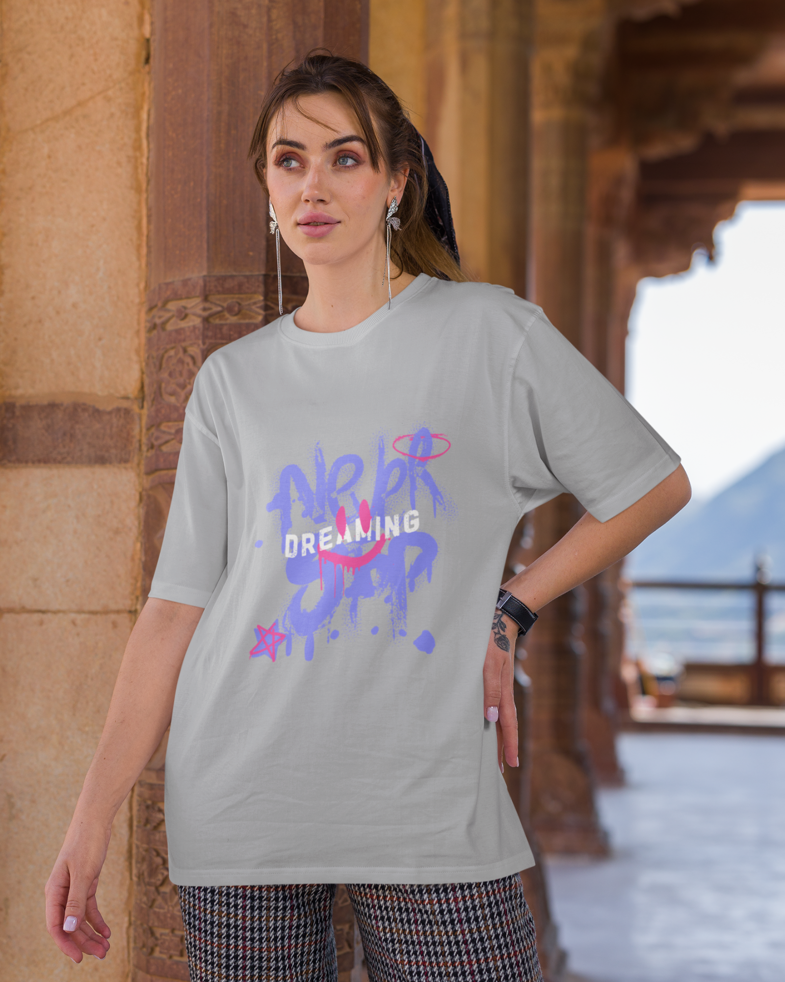 Never Stop Dreaming Cosmic Drip T-shirt - Premium Oversized Edition - Dorcus Wear