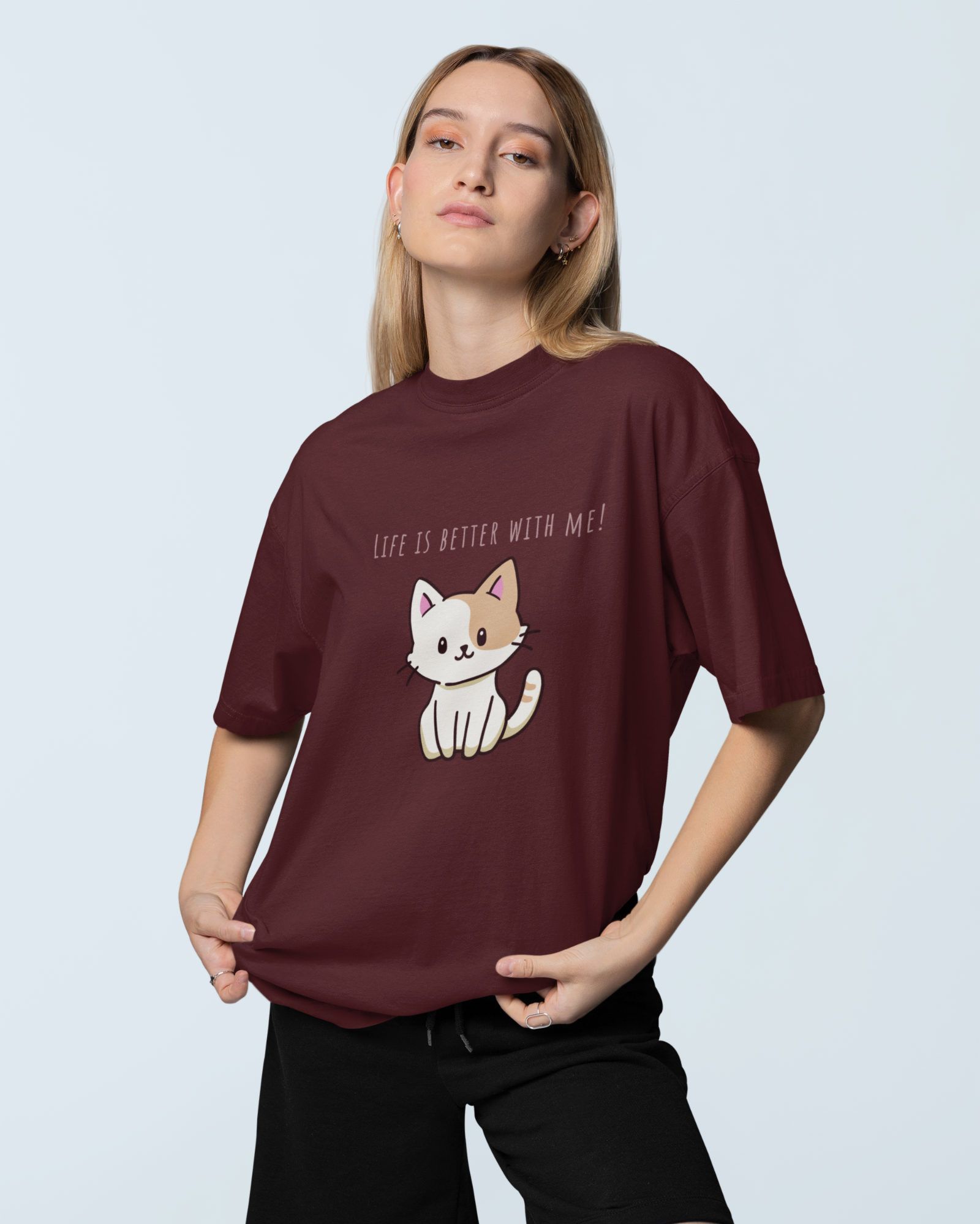 Purrfectly Better Premium Oversized T-shirt - Dorcus Wear