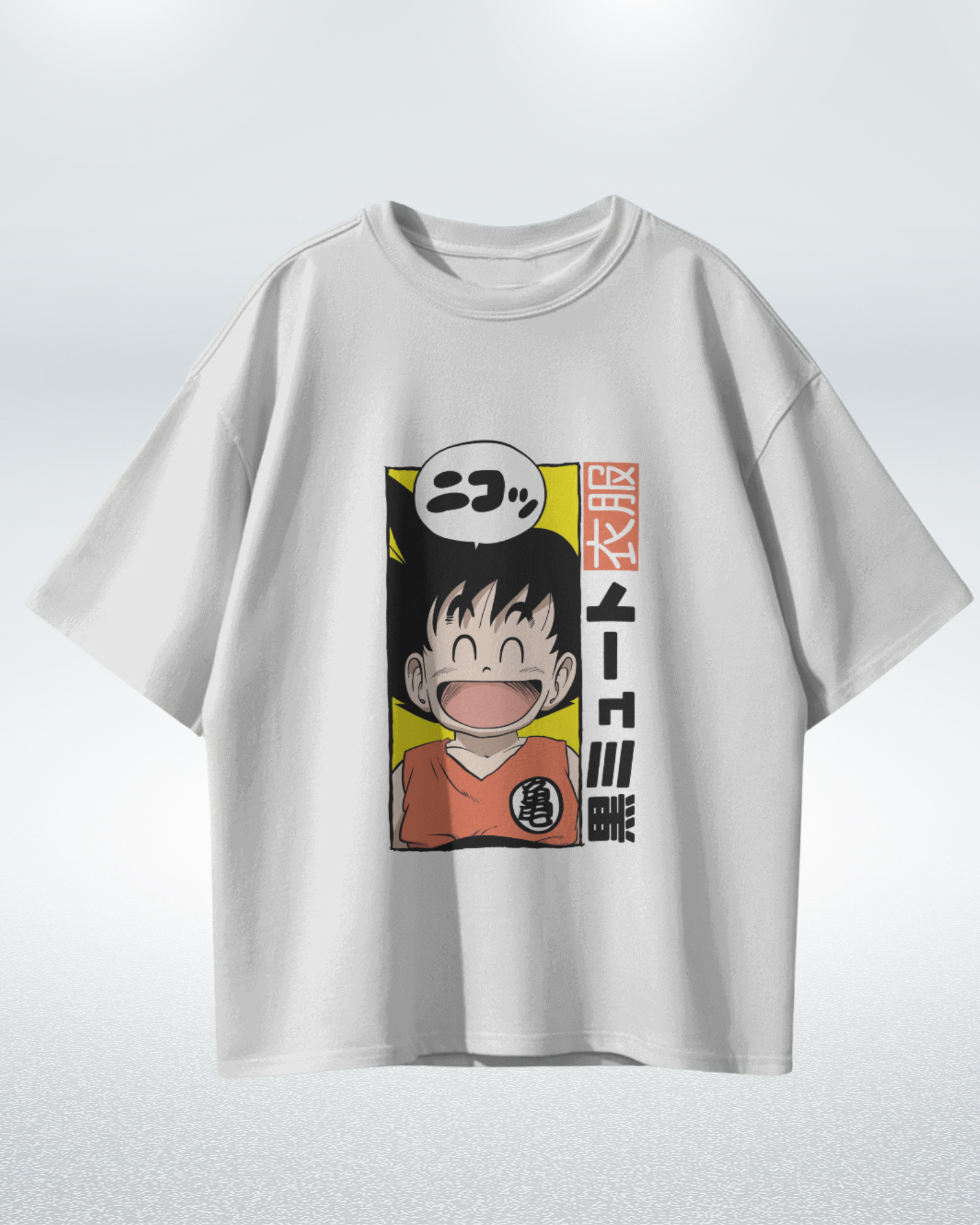 Dragon Ball Happy Goku Premium Oversized T-shirt for Ultimate Comfort and Style