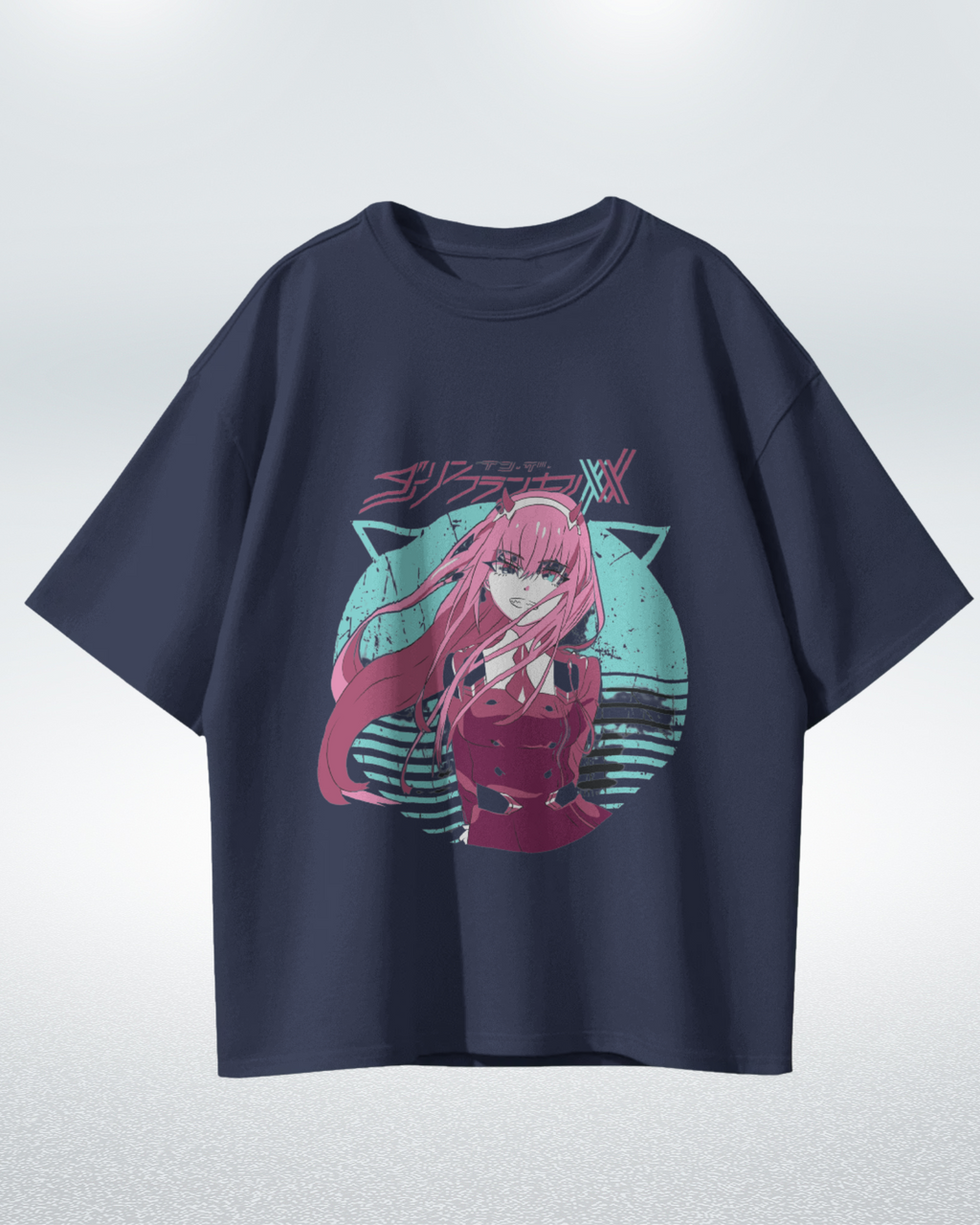 Zero Two Premium Oversized T-shirt - Plush Doll Inspired by DARLING in the FRANXX