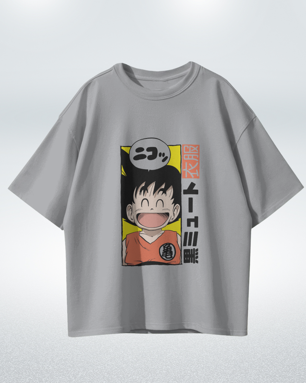 Dragon Ball Happy Goku Premium Oversized T-shirt for Ultimate Comfort and Style