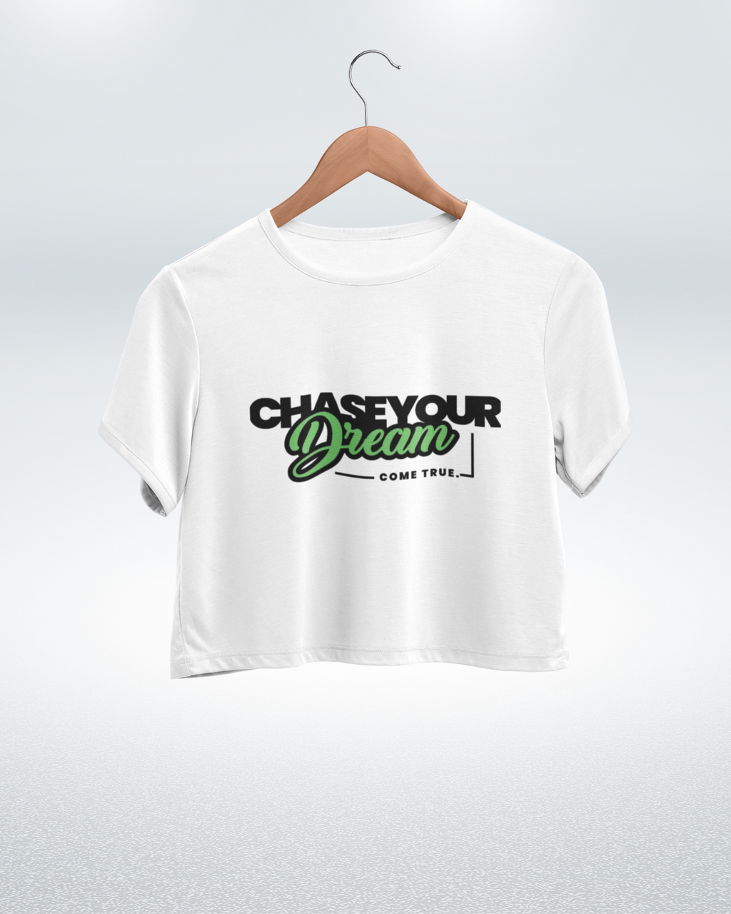 Dream Big Motivational Graphic Crop Top - Dorcus Wear