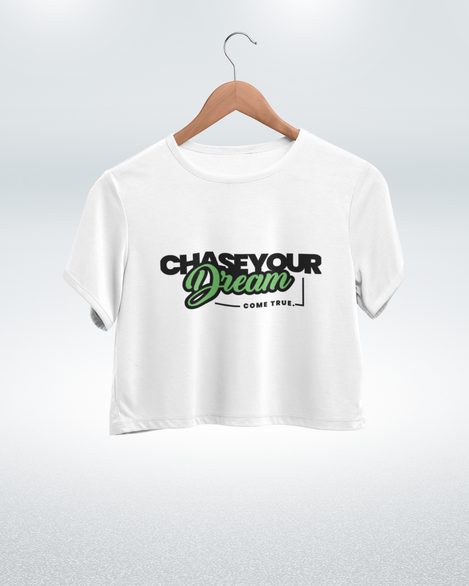 Dream Big Motivational Graphic Crop Top - Dorcus Wear