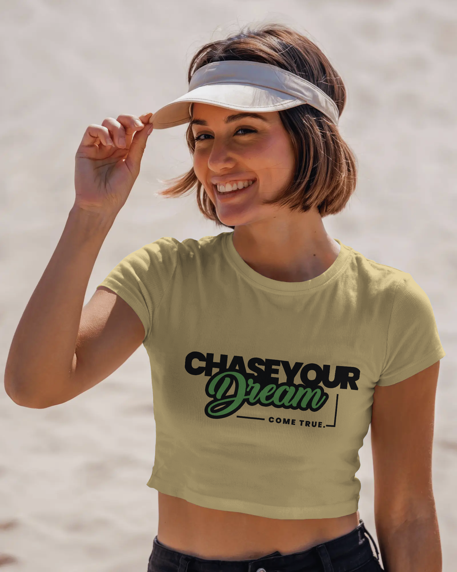 Dream Big Motivational Graphic Crop Top