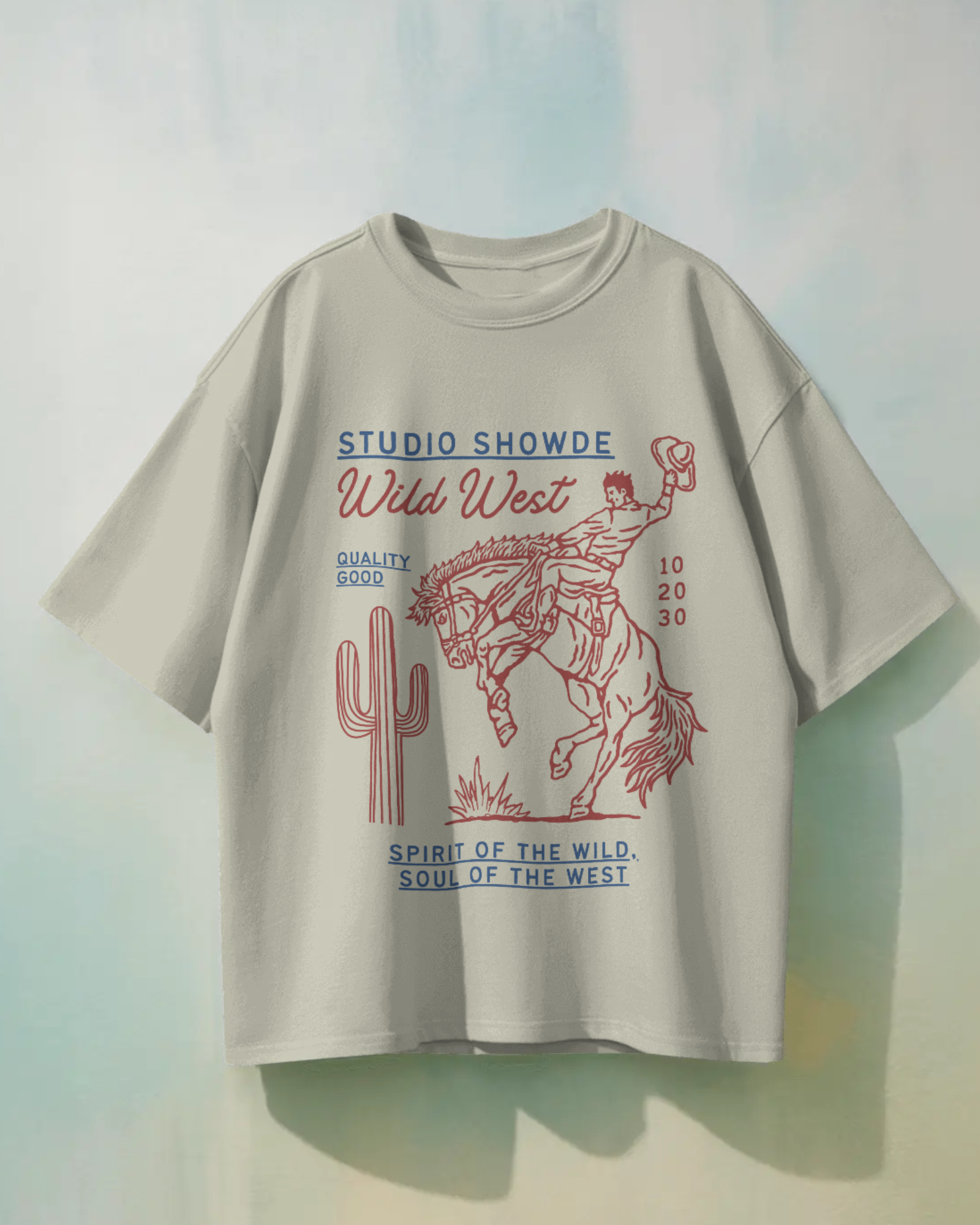 Retro Cowboy Premium Oversized T-Shirt - Dorcus Wear