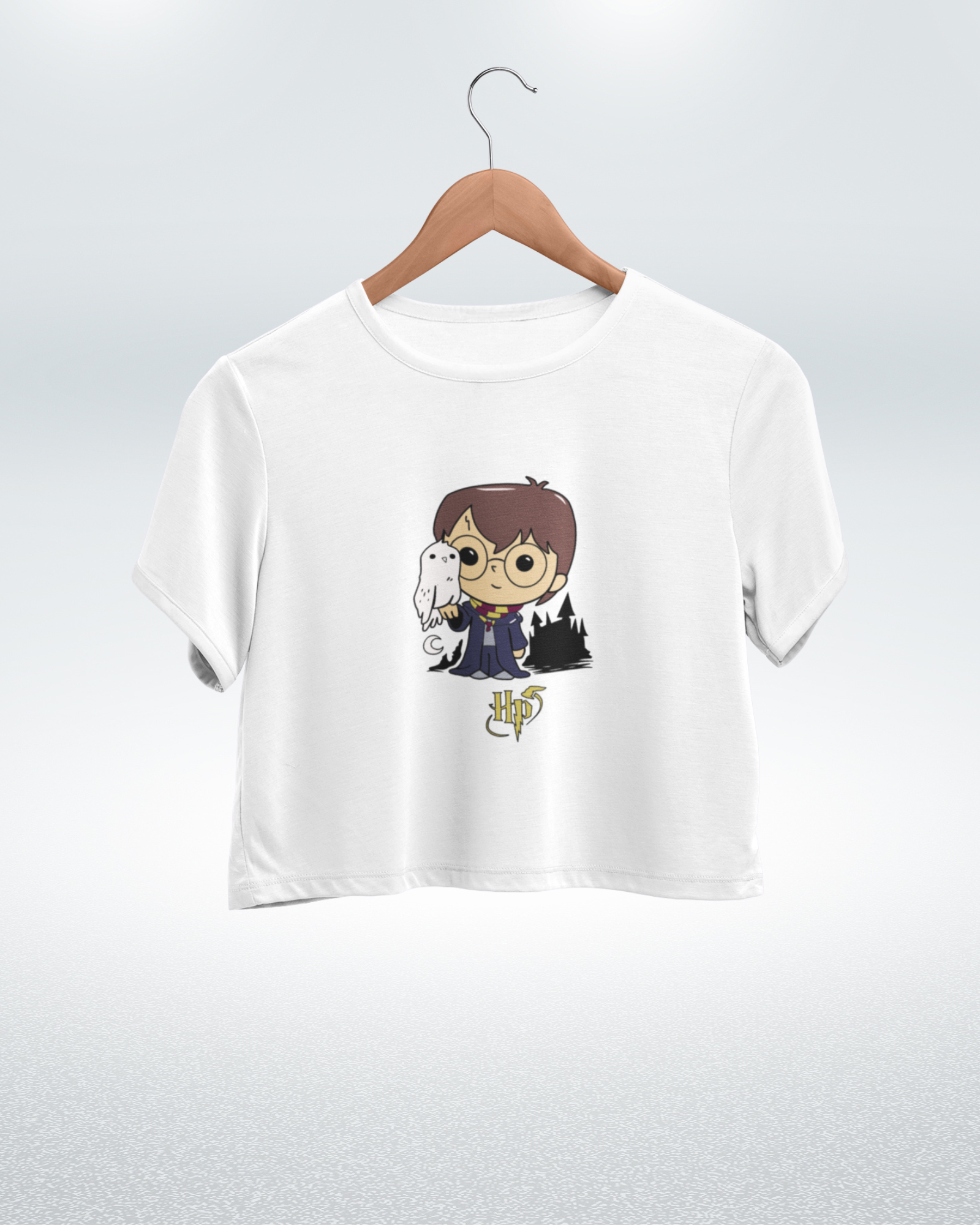 Harry Potter with Hedwig Harry Potter Crop Top - Dorcus Wear