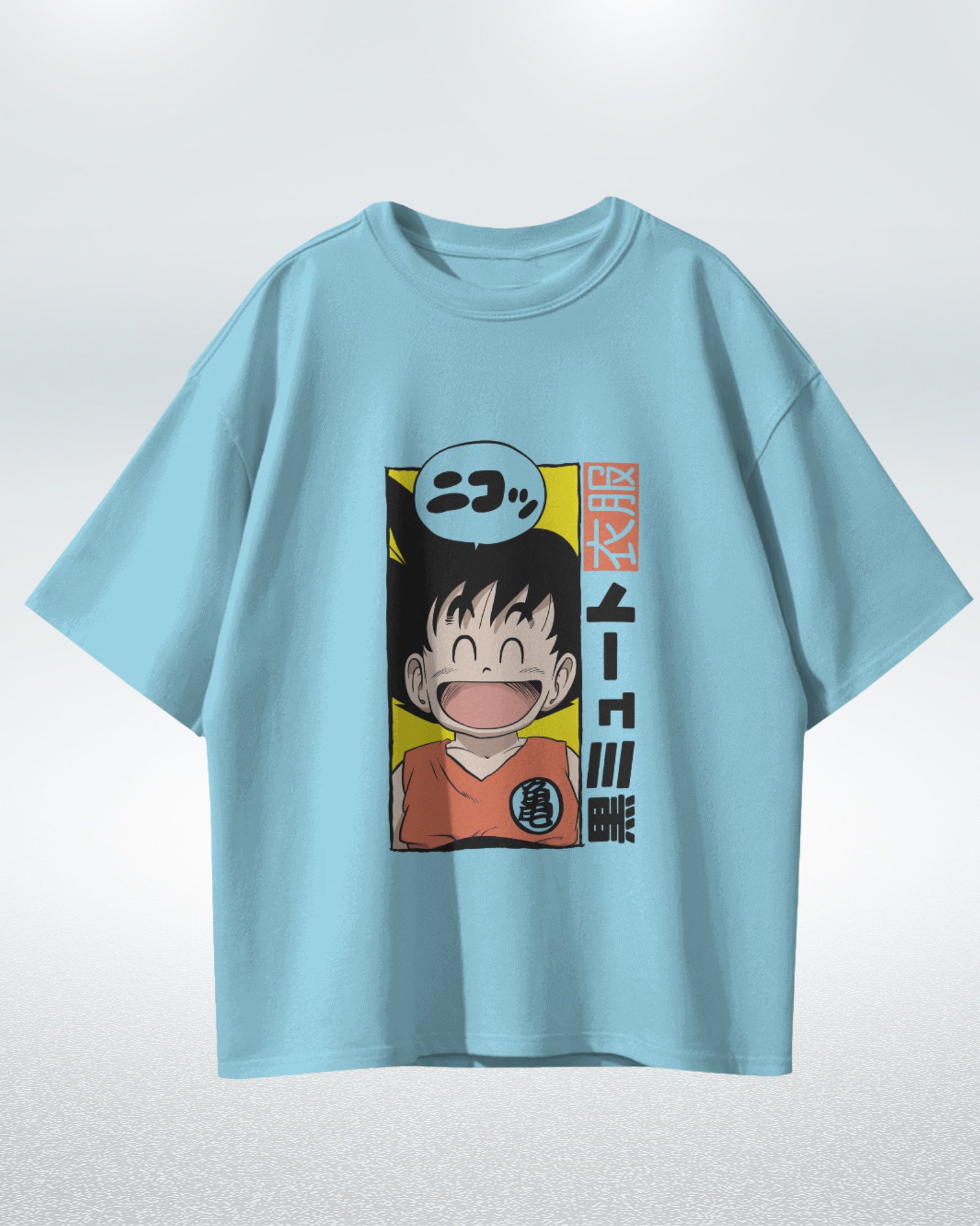 Dragon Ball Happy Goku Premium Oversized T-shirt for Ultimate Comfort and Style