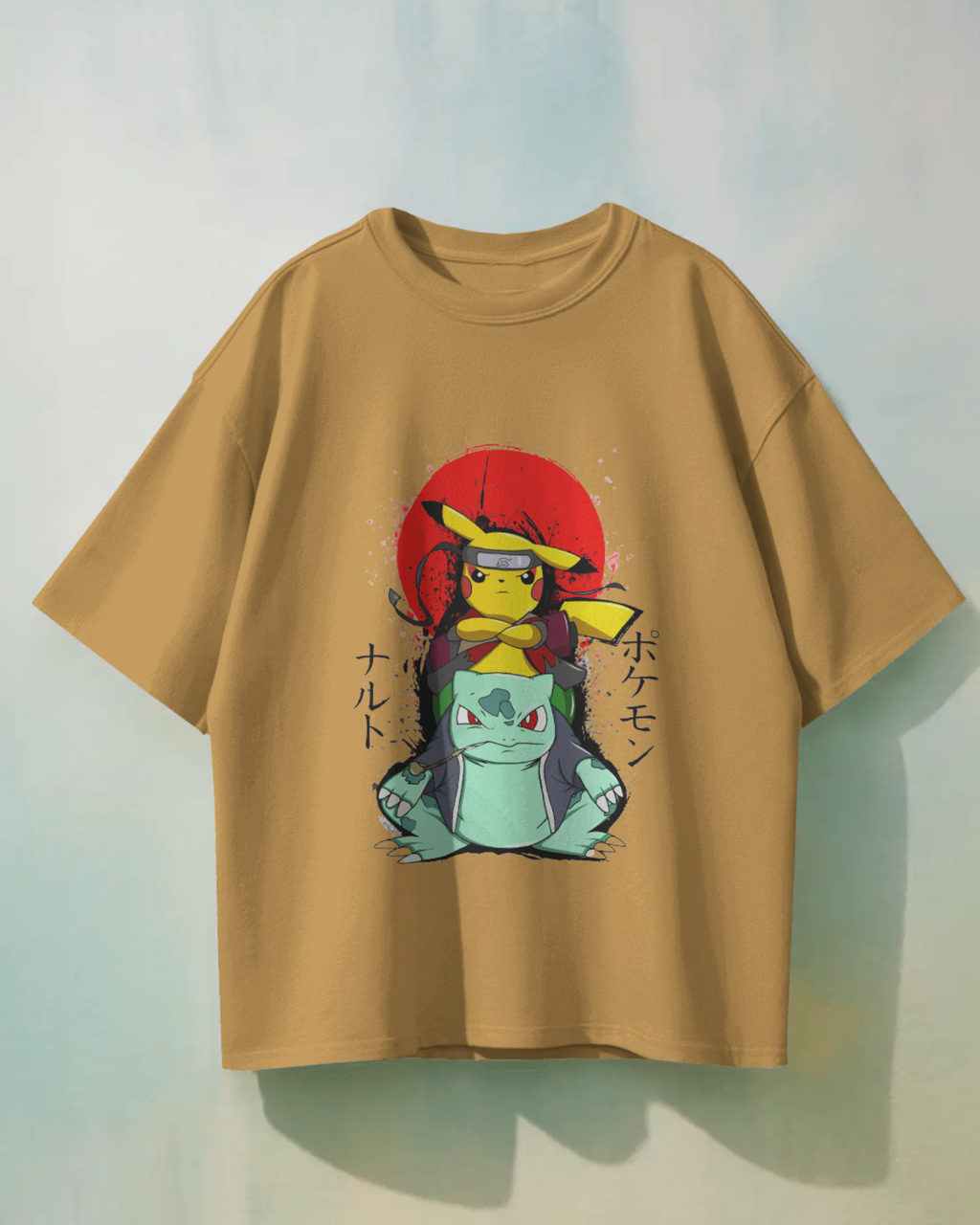 Pikachu Ruto Oversized T-shirt | Premium Pokémon Tee Featuring Pikachu & Bulbasaur