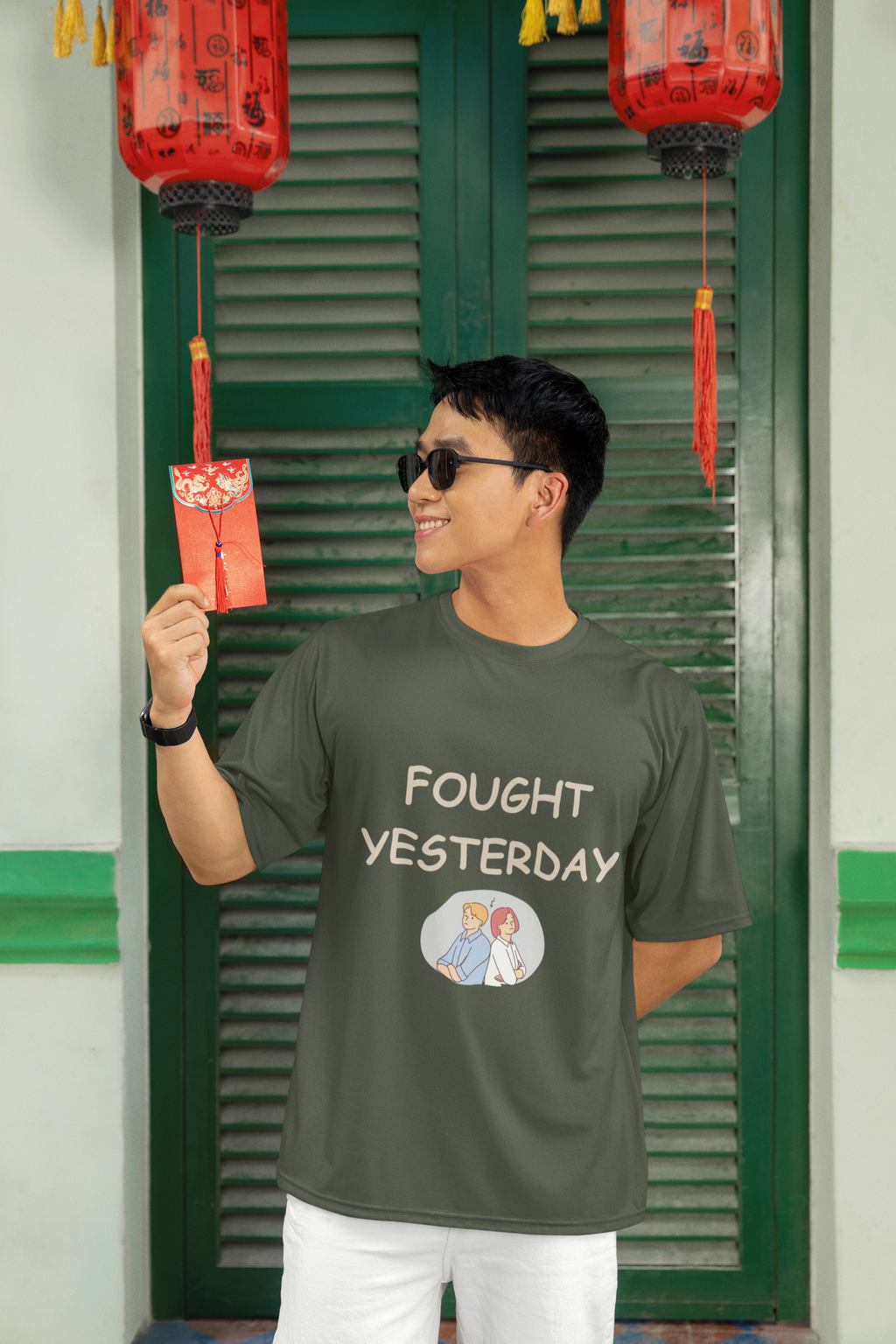 Embrace the Ups & Downs Coordinated Tees for Couples: Fought Yesterday & Cuddling Today - Dorcus Wear