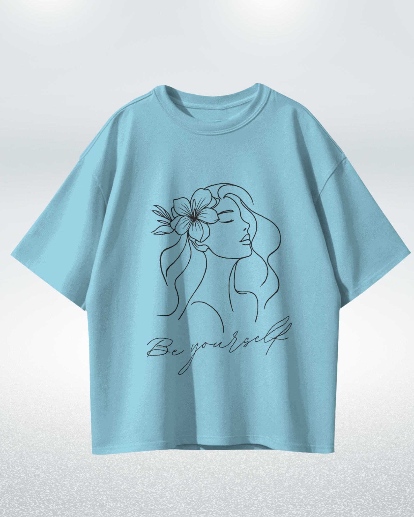 Floral Muse Be Yourself Oversized T-shirt - Premium Comfort and Style - Dorcus Wear