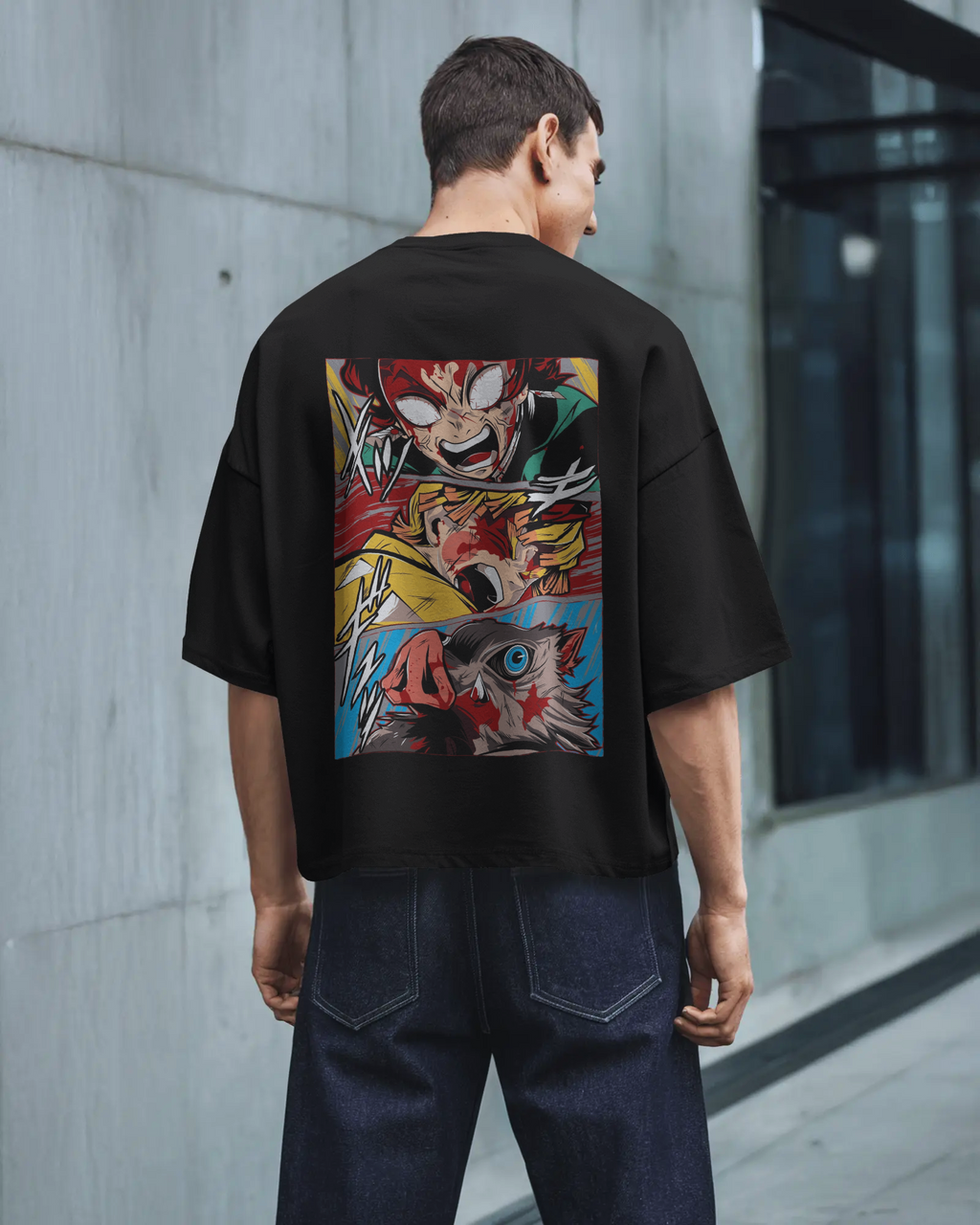 Tanjiro, Zenitsu & Inosuke: Unyielding Resolve | Demon Slayer Premium Oversized T-shirt