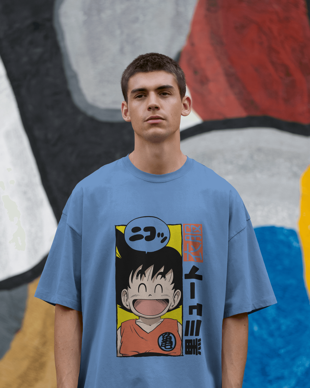 Dragon Ball Goku Premium Oversized T-shirt – Happy Goku Design
