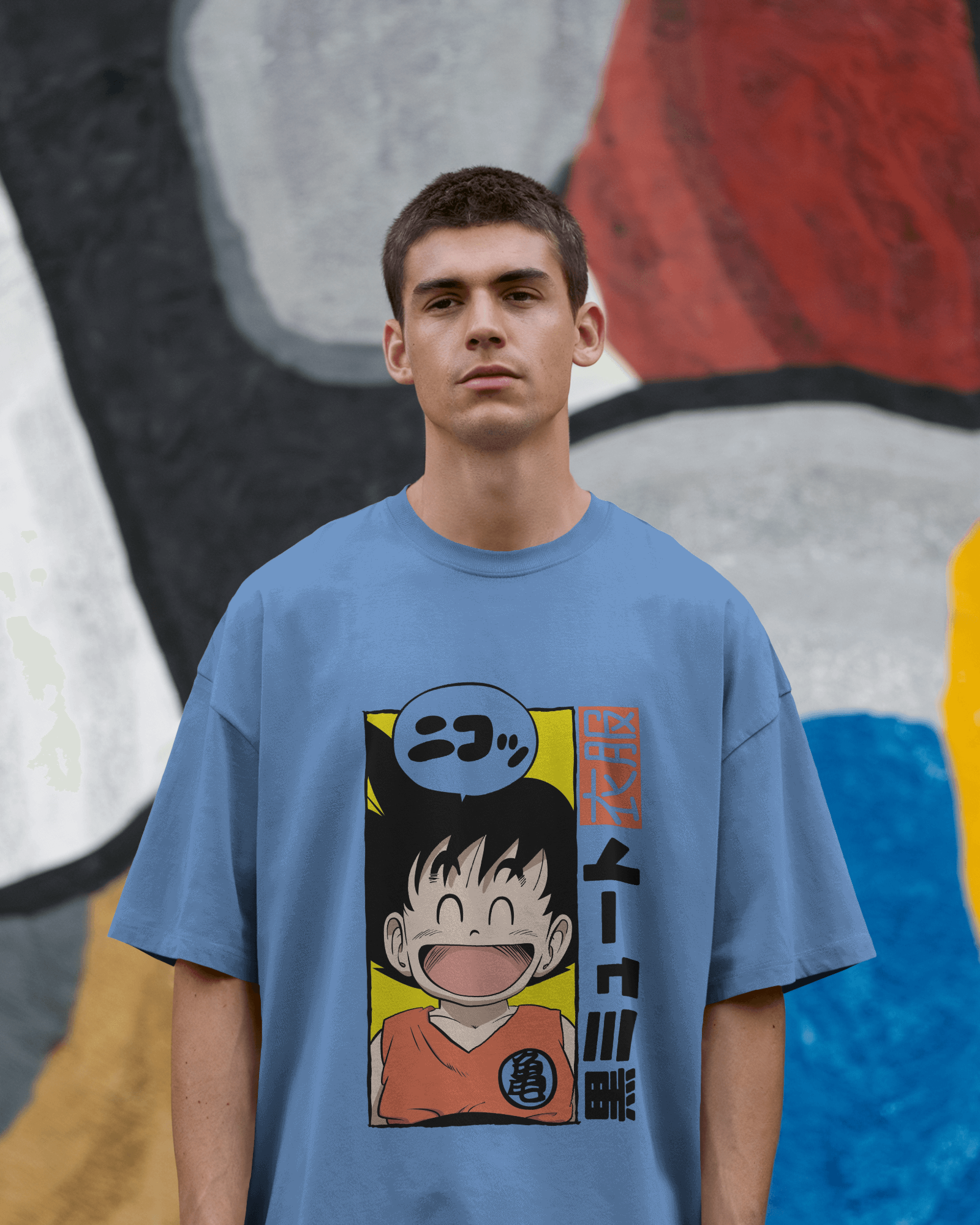 Dragon Ball Goku Premium Oversized T-shirt – Happy Goku Design