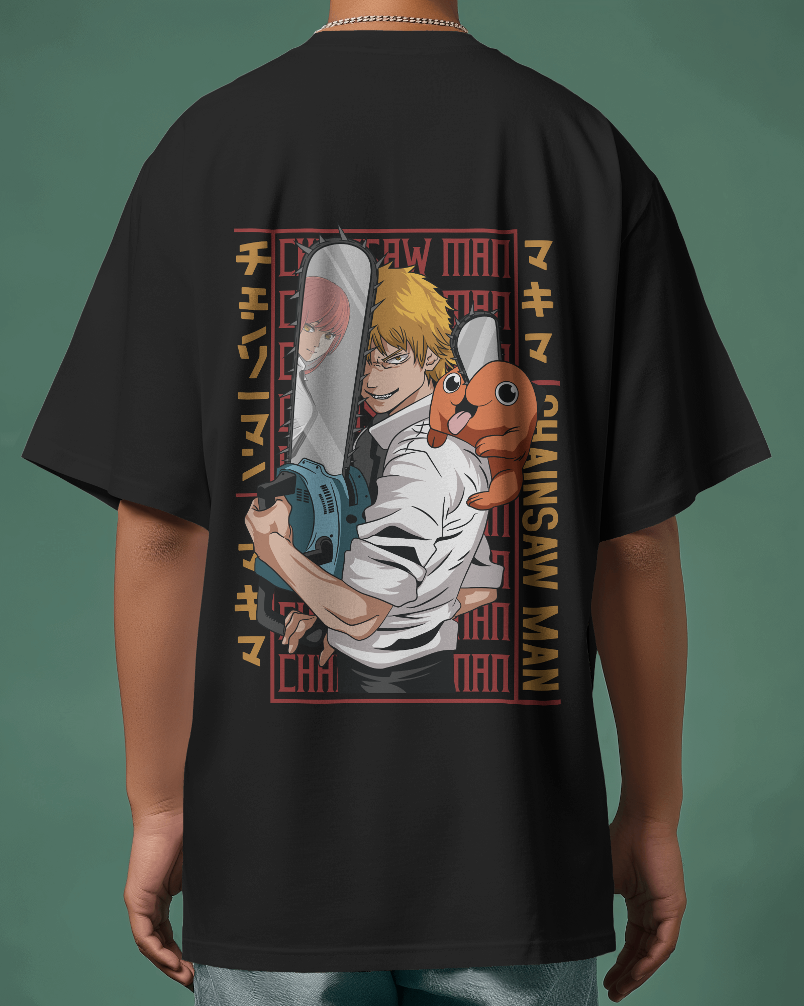 DENJI Chainsaw Man Premium Oversized T-shirt