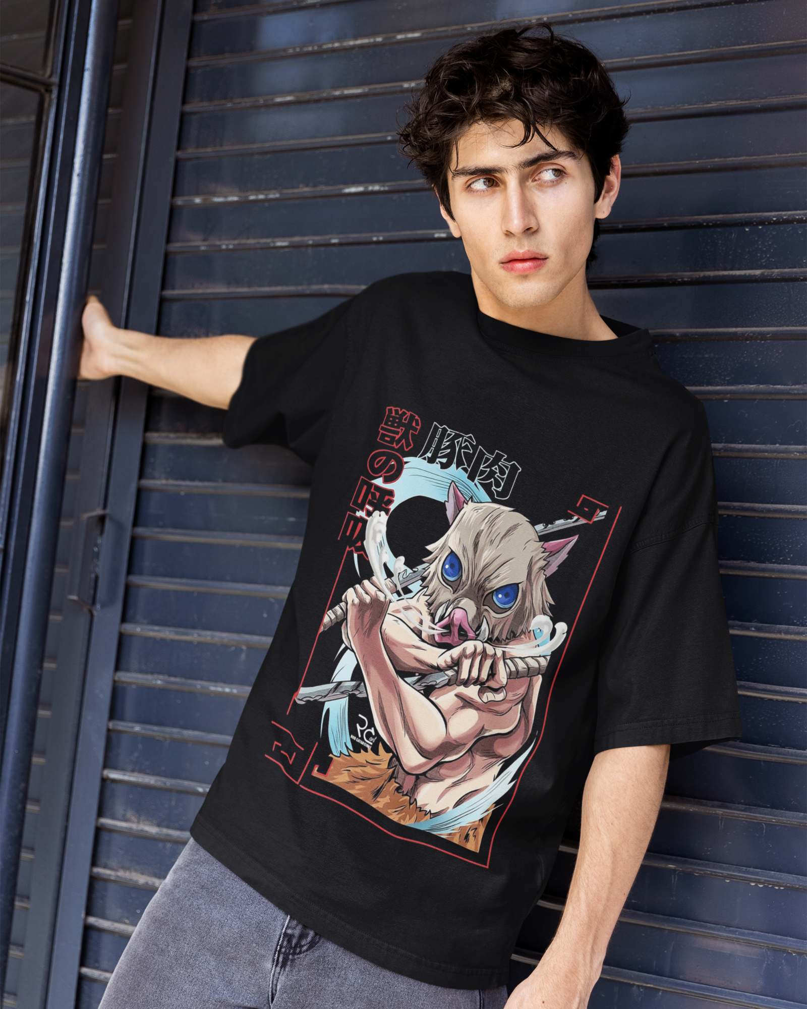 Demon Slayer Inosuke Premium Oversized T-Shirt