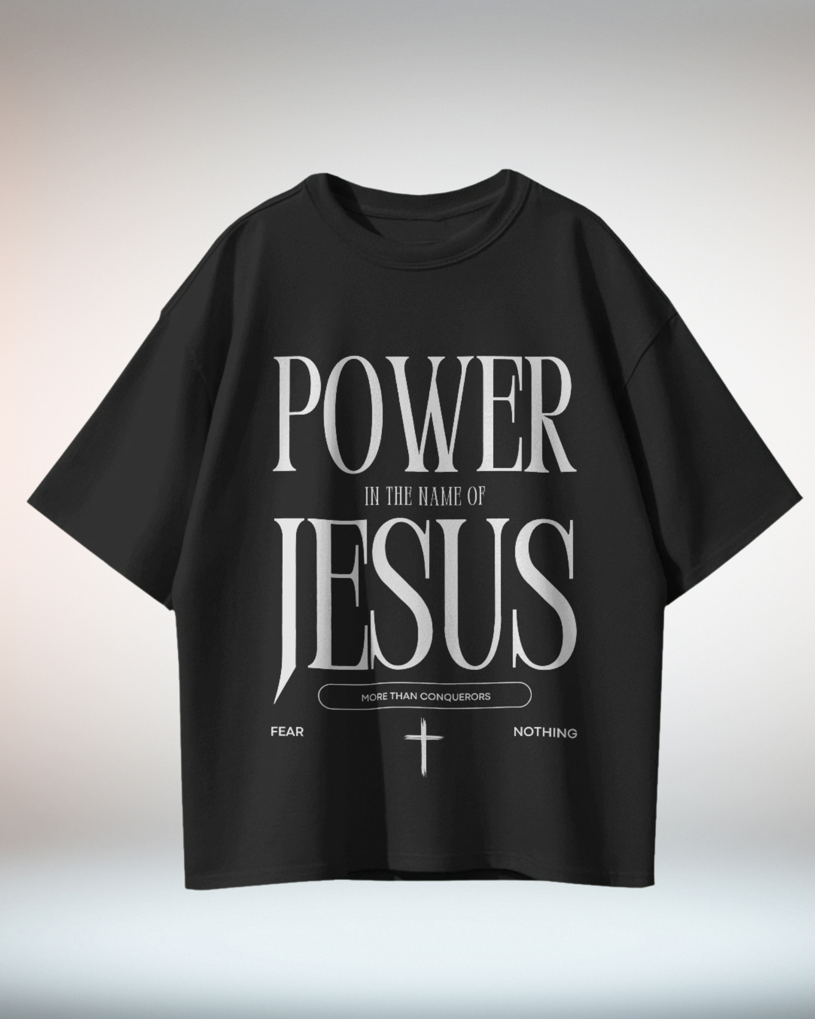 Black White Minimal Typographic Christian Religious TShirt - Dorcus Wear
