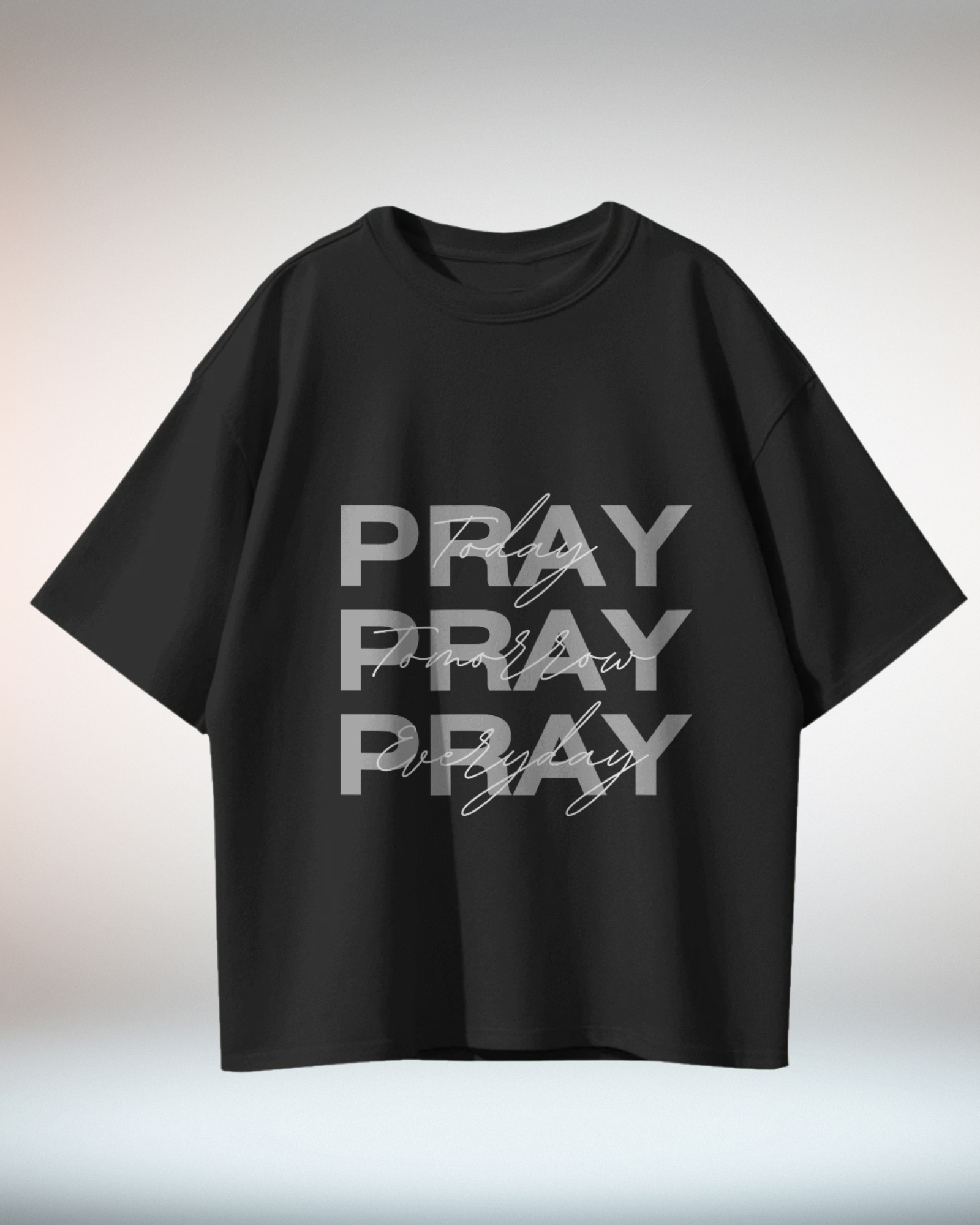 Black White Minimal Typographic Christian Religious TShirt - Dorcus Wear