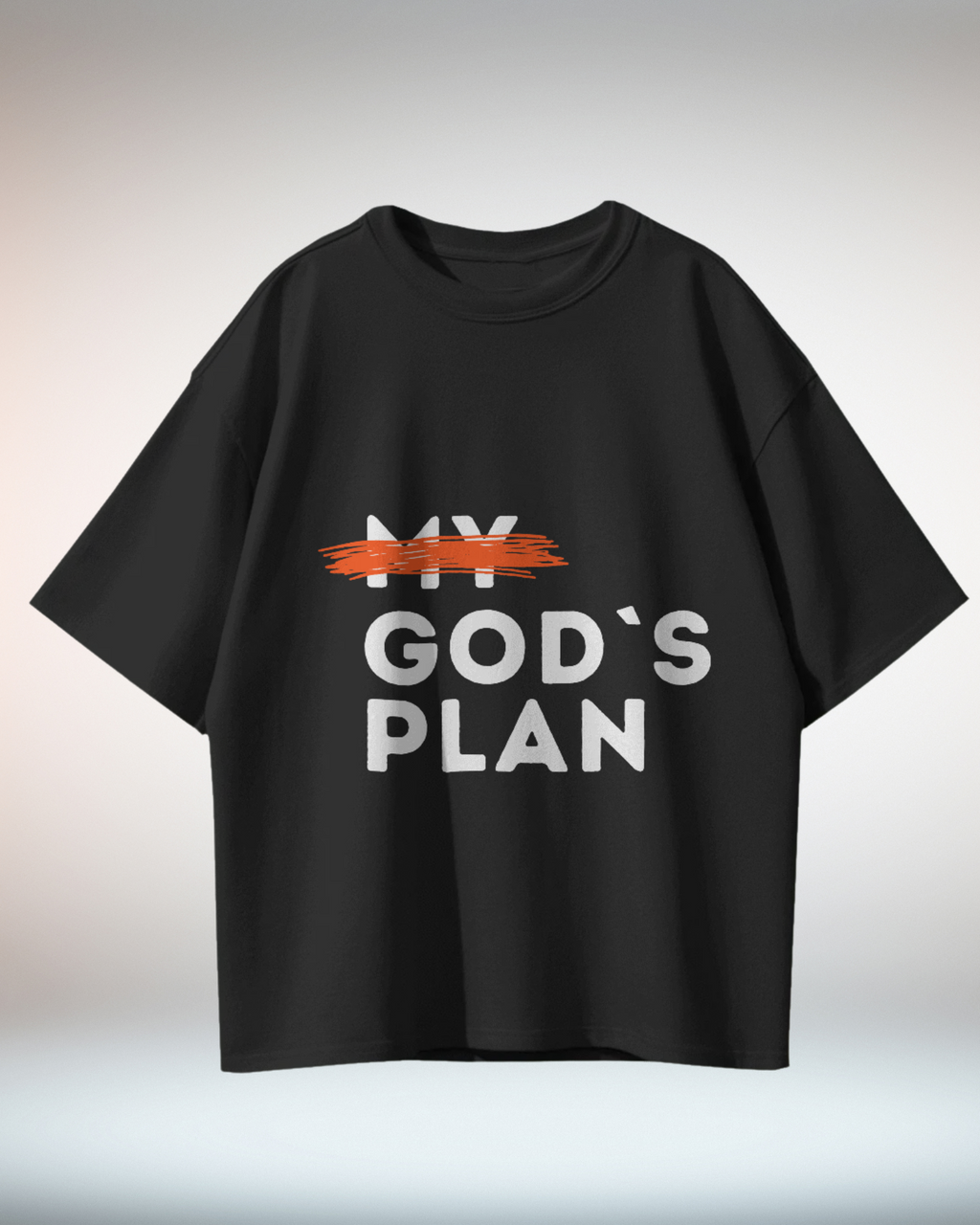 Black Beige Grunge Minimal Typographic Christian Religious TShirt - Dorcus Wear