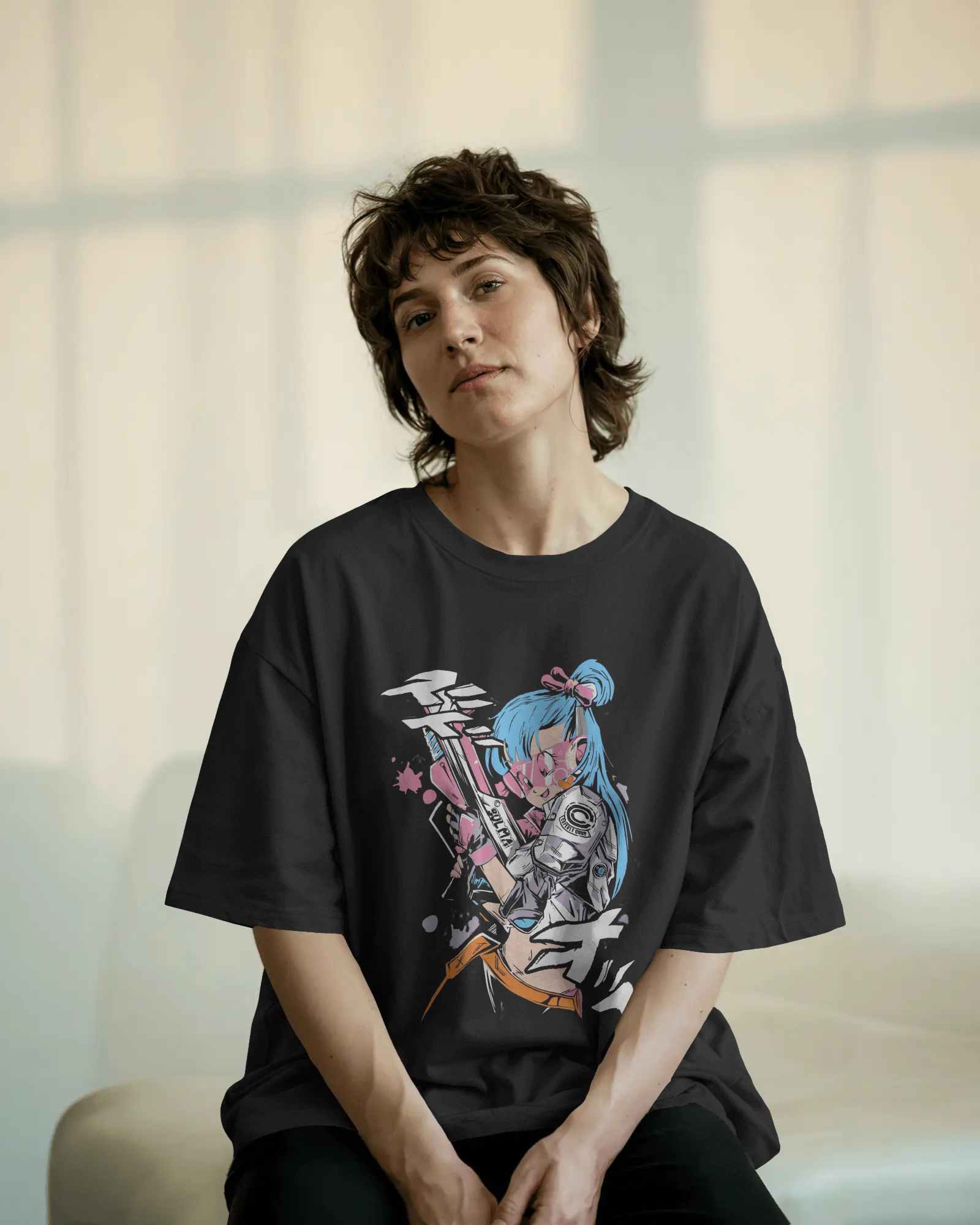 Bulma Premium Oversized T-shirt - Stylish Dragon Ball Inspired Apparel