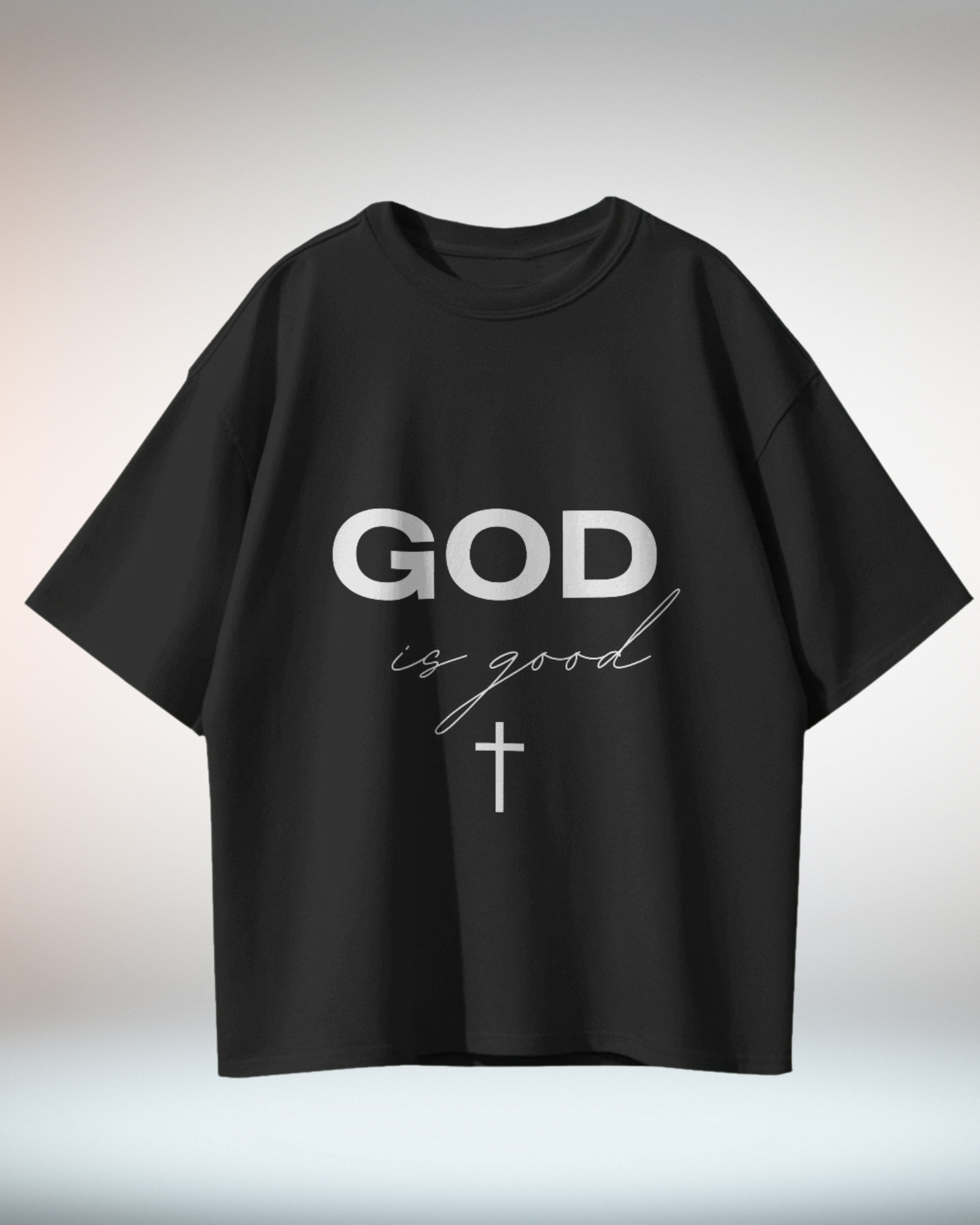 Black White Minima lTypographic Christian Religious TShirt - Dorcus Wear
