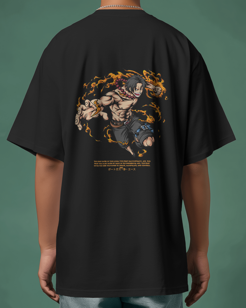 Portgas D Ace T-shirt | One Piece Premium Oversized T-shirt