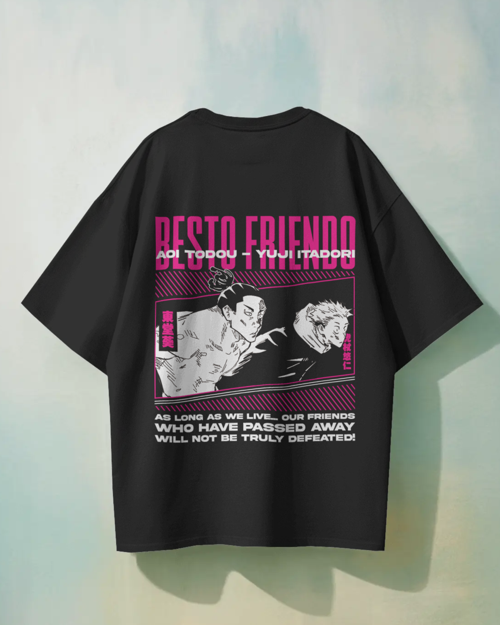 Besto Friendo Jujutsu Kaisen featuring Itadori & Toddu Jujutsu Kaisen Oversized Premium T-shirt