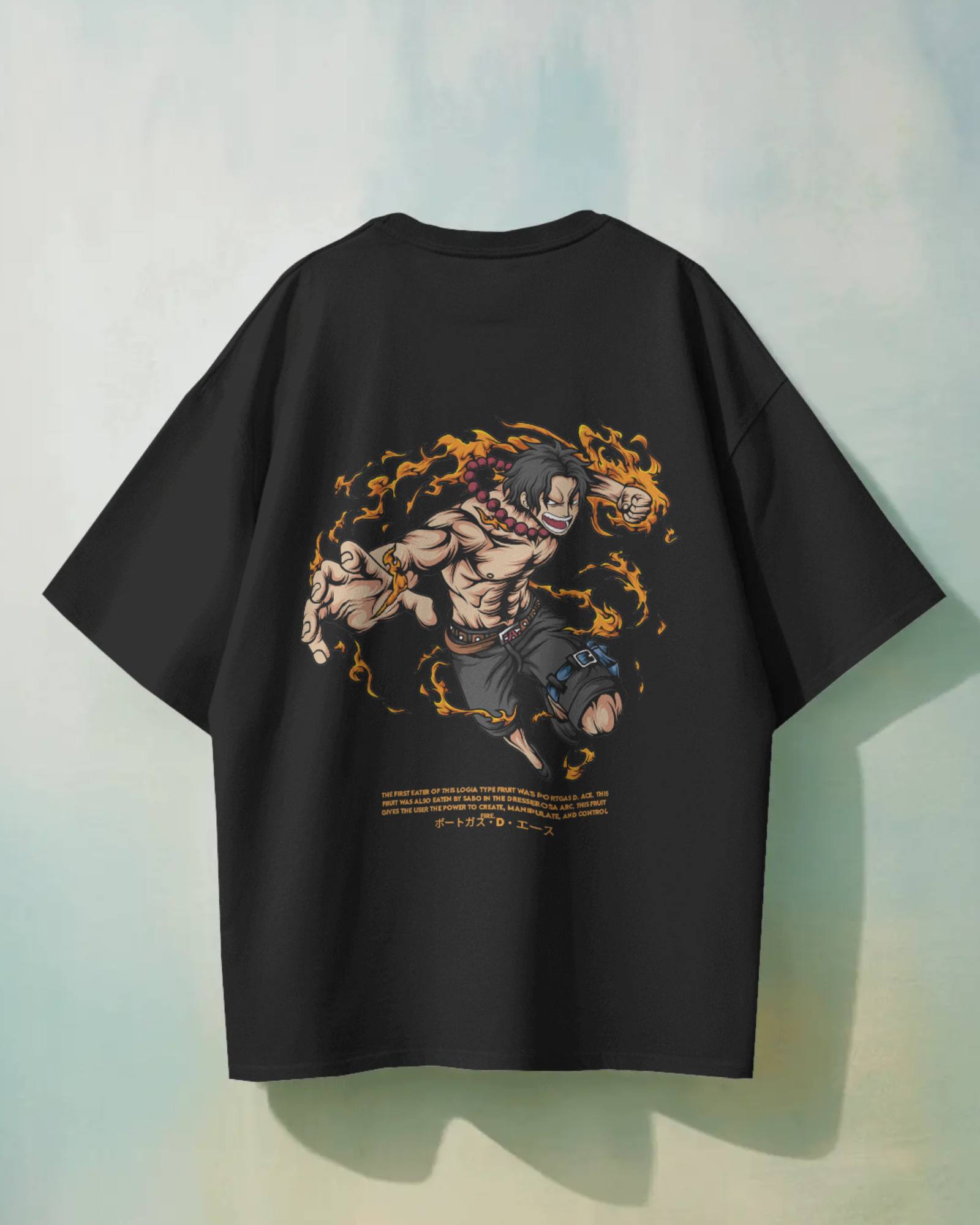Portgas D Ace T-shirt | One Piece Premium Oversized T-shirt