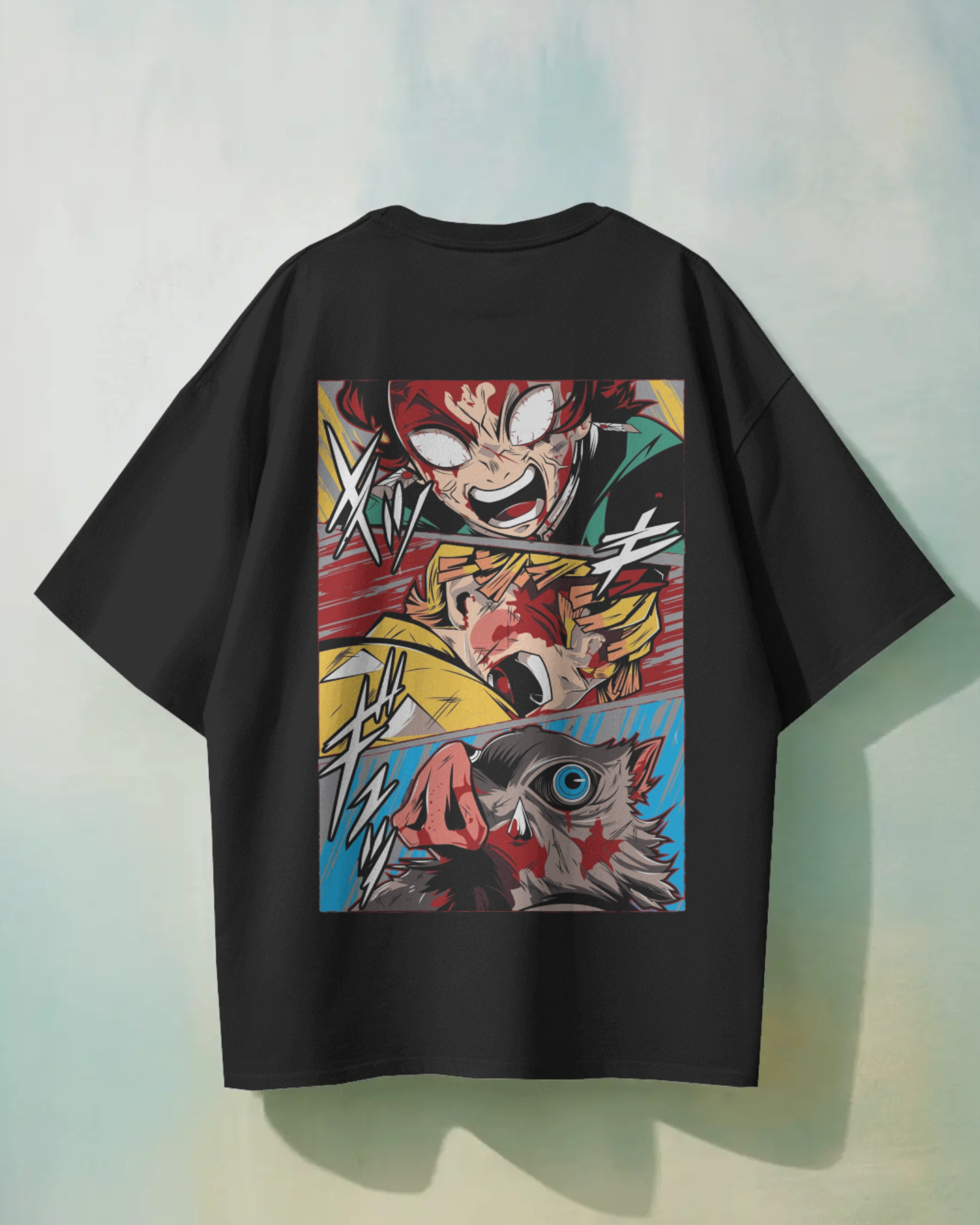 Tanjiro, Zenitsu & Inosuke: Unyielding Resolve | Demon Slayer Premium Oversized T-shirt