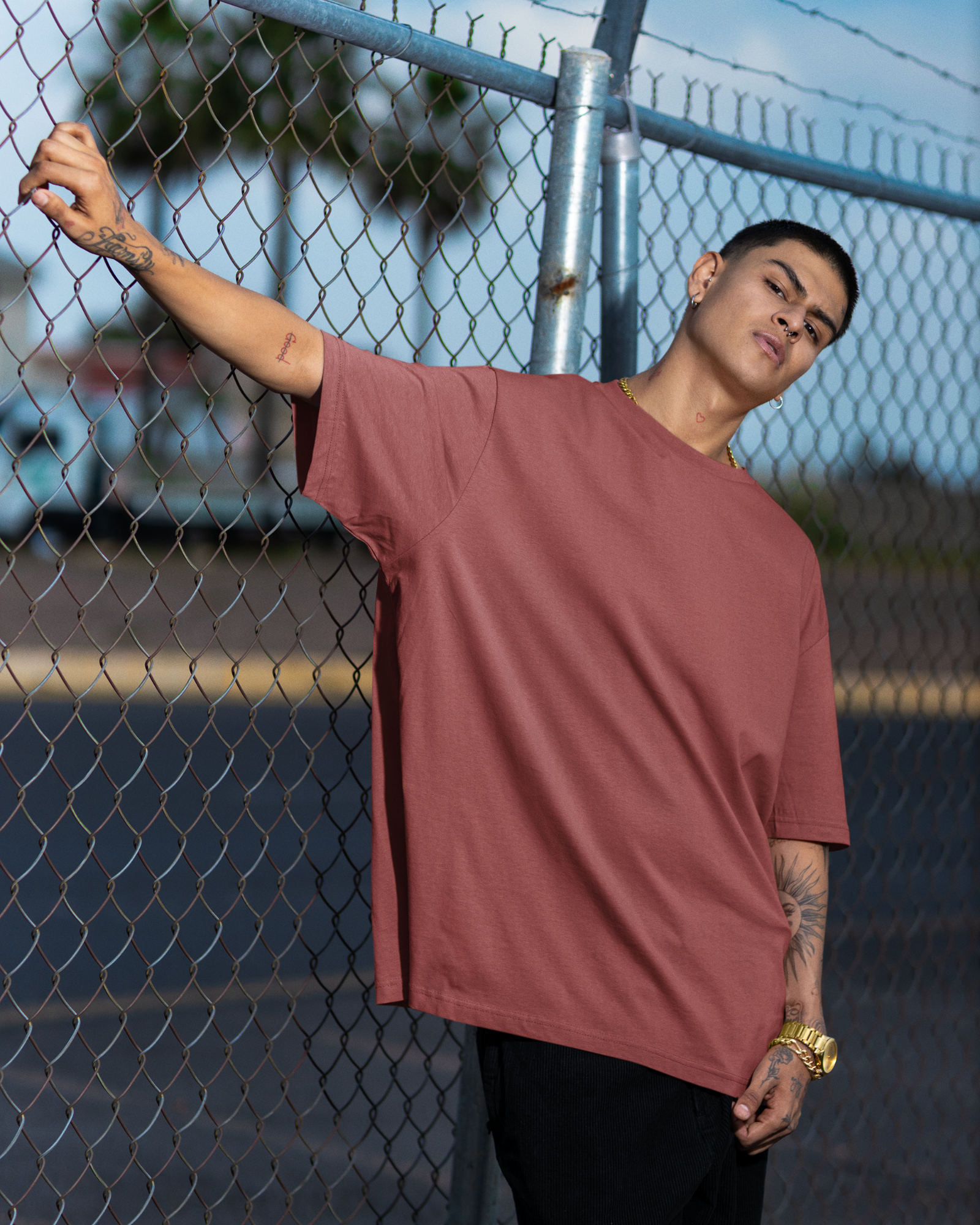 Coral Basic Oversized T-shirt for Comfort and Style - Dorcus Wear