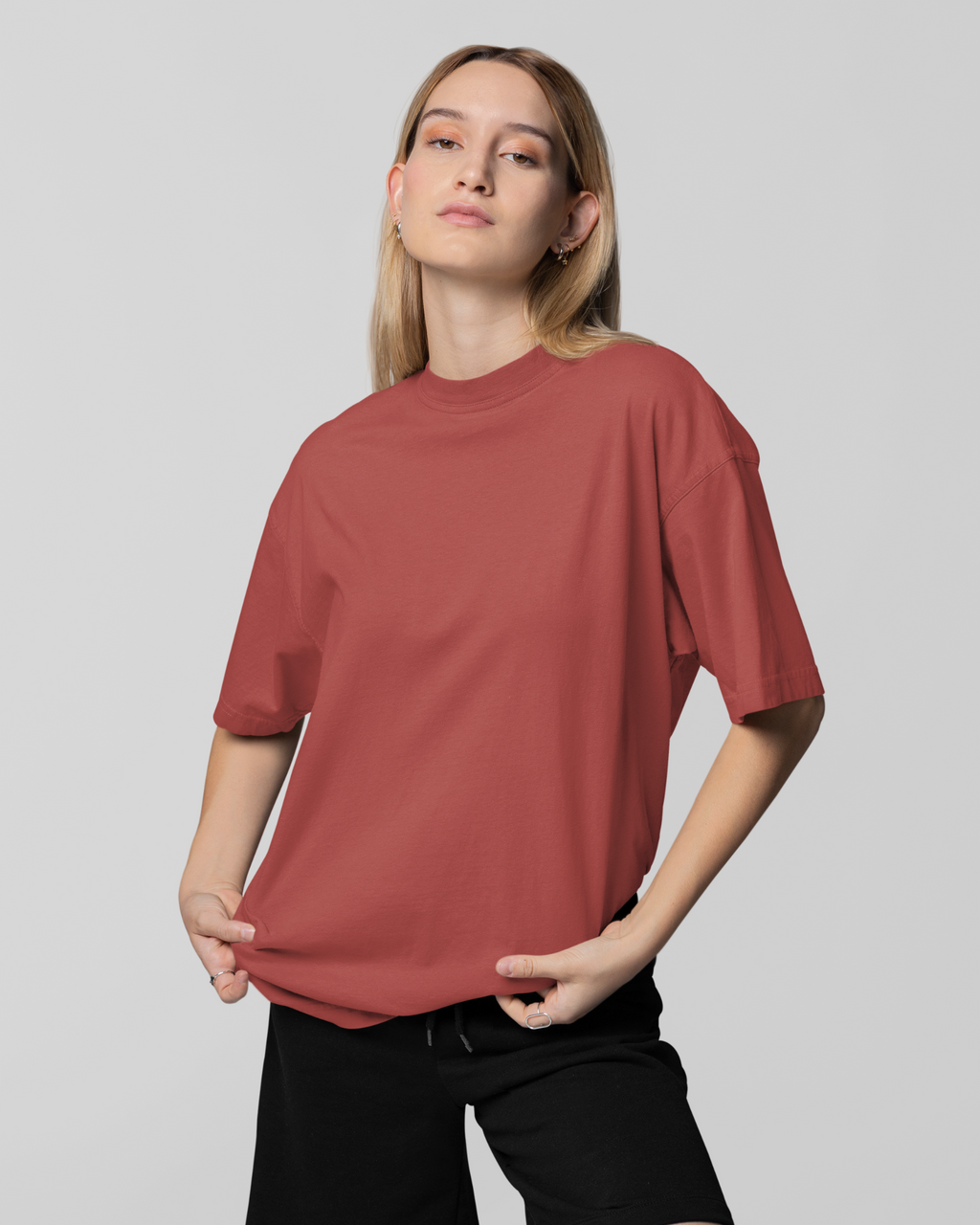 Coral Basic Oversized T-shirt for Comfort and Style - Dorcus Wear
