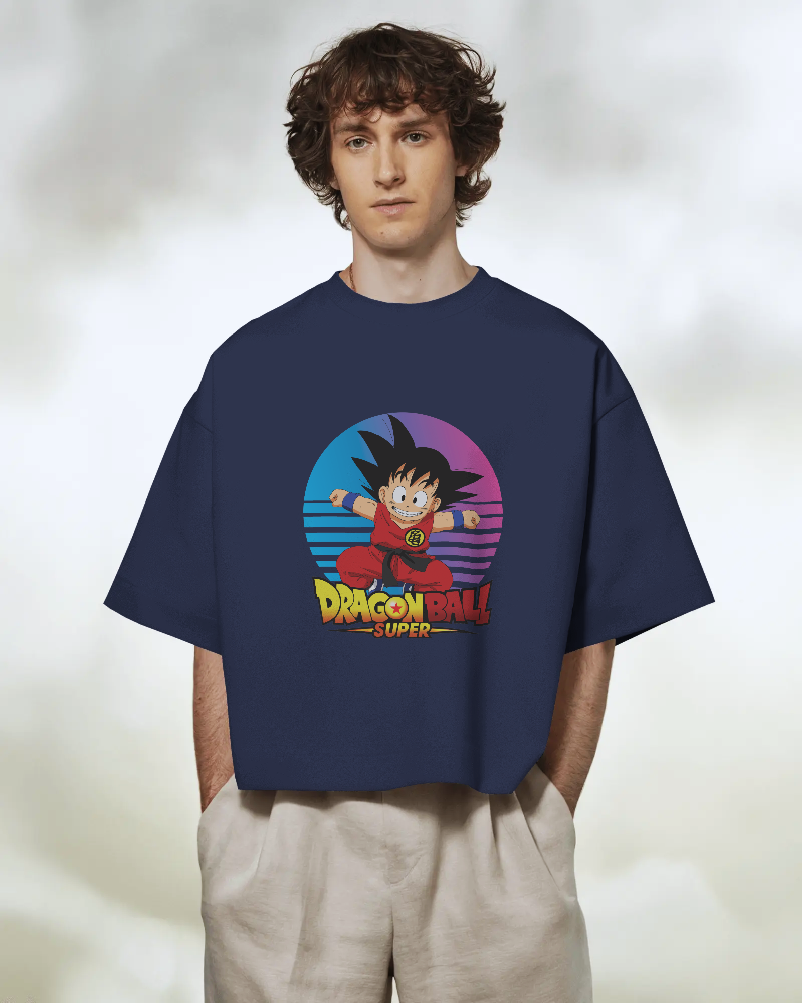 Retro Saiyan Kid Goku T-shirt | Dragon Ball Z Premium Oversized T-shirt