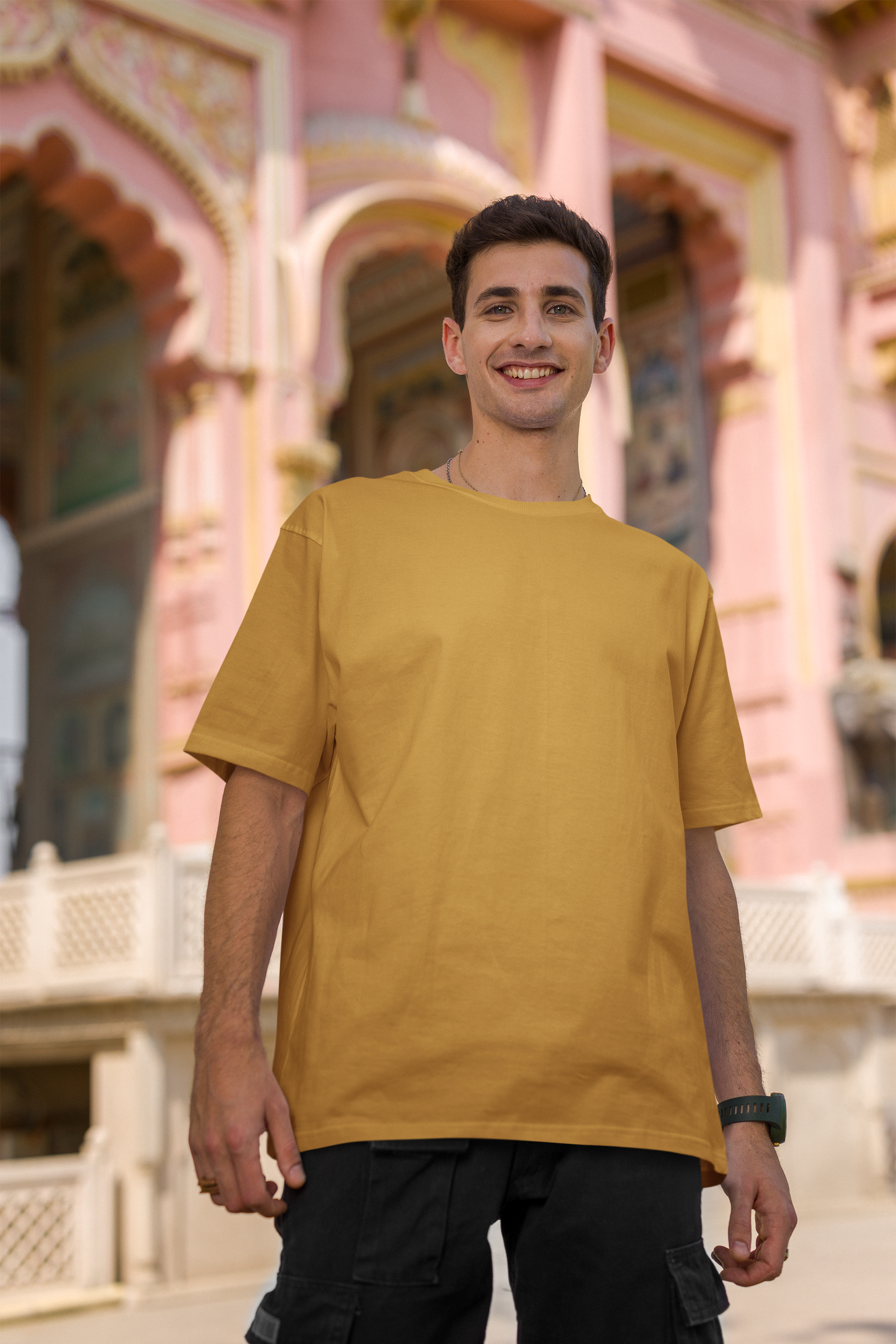 Golden Yellow Basic T-shirt for Effortless Style - Dorcus Wear