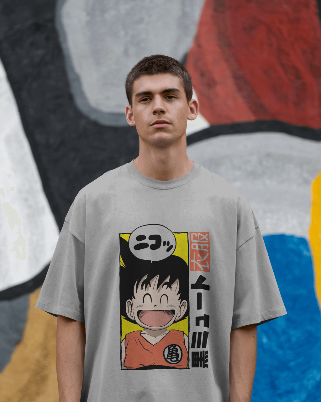 Dragon Ball Goku Premium Oversized T-shirt – Happy Goku Design