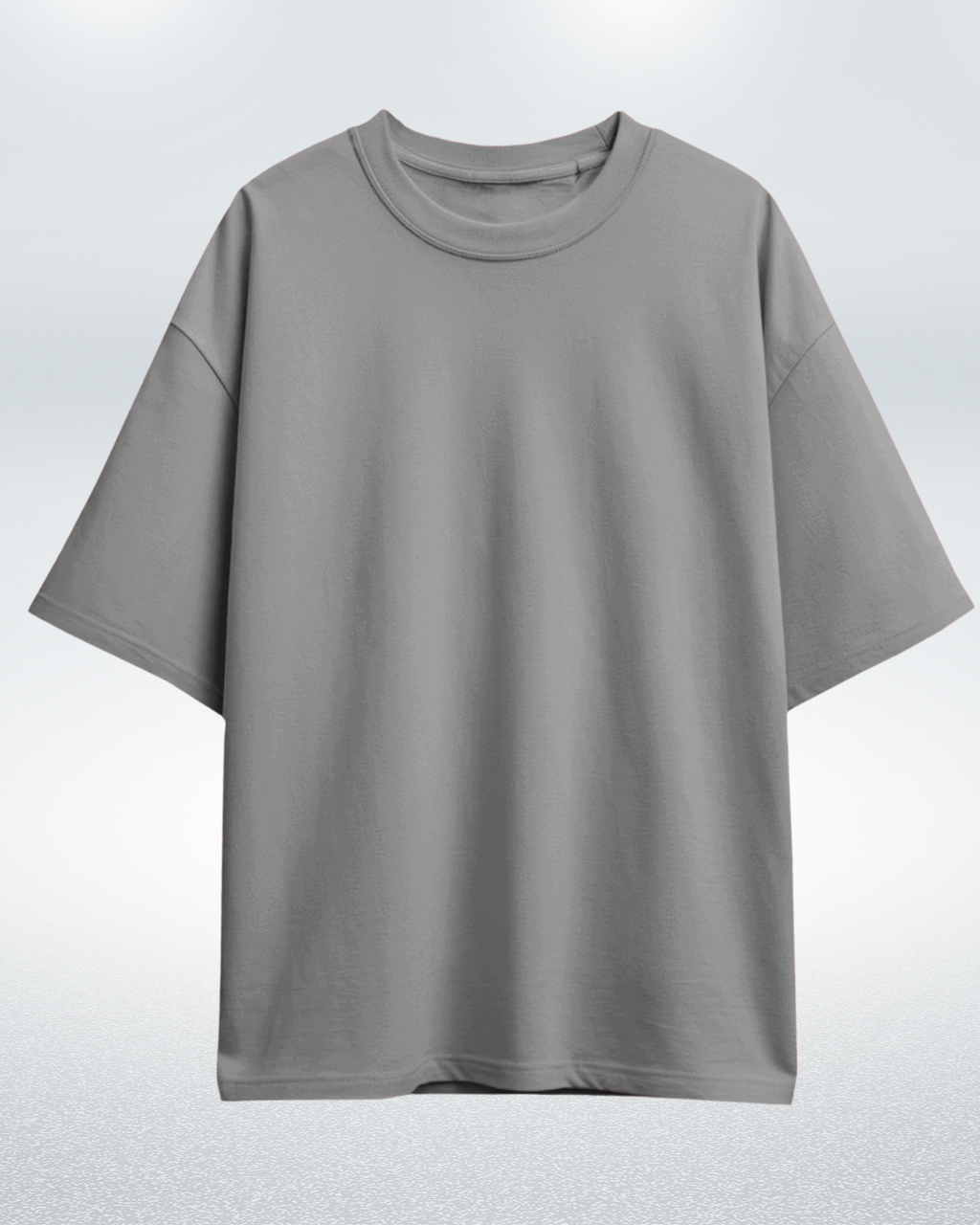 Grey Melange Basic Oversized T-shirt for Comfortable Style - Dorcus Wear