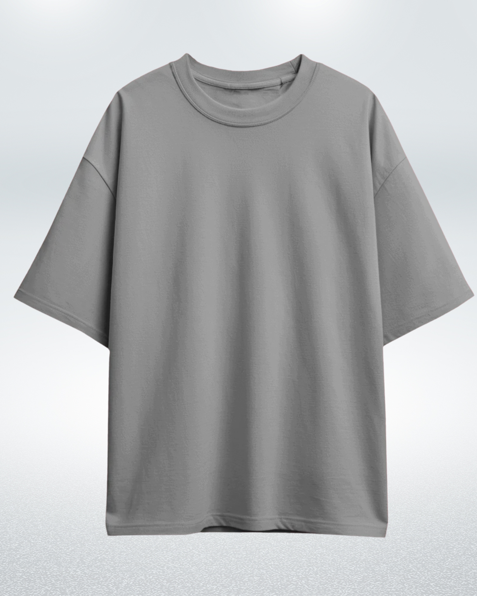 Grey Melange Basic Oversized T-shirt for Comfortable Style - Dorcus Wear
