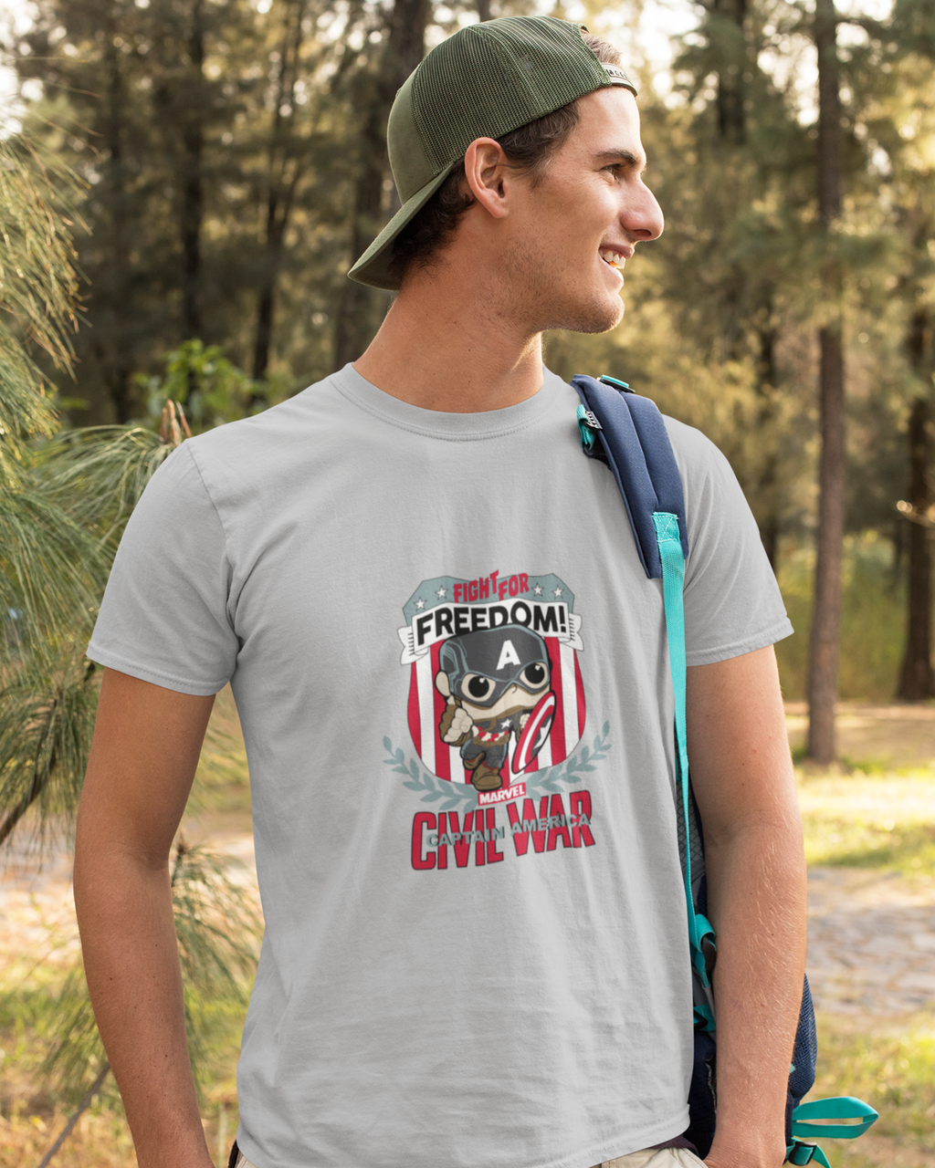 Captain America Civil War T-shirt | Fight for Freedom | Marvel Classic Tee