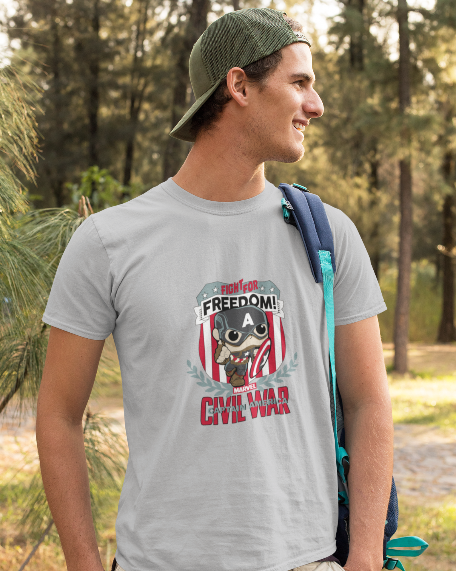 Captain America Civil War T-shirt | Fight for Freedom | Marvel Classic Tee