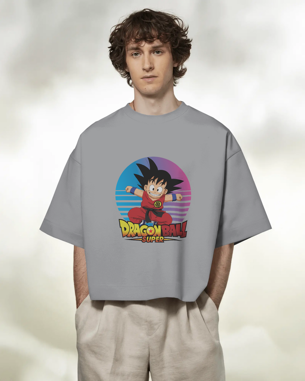 Retro Saiyan Kid Goku T-shirt | Dragon Ball Z Premium Oversized T-shirt